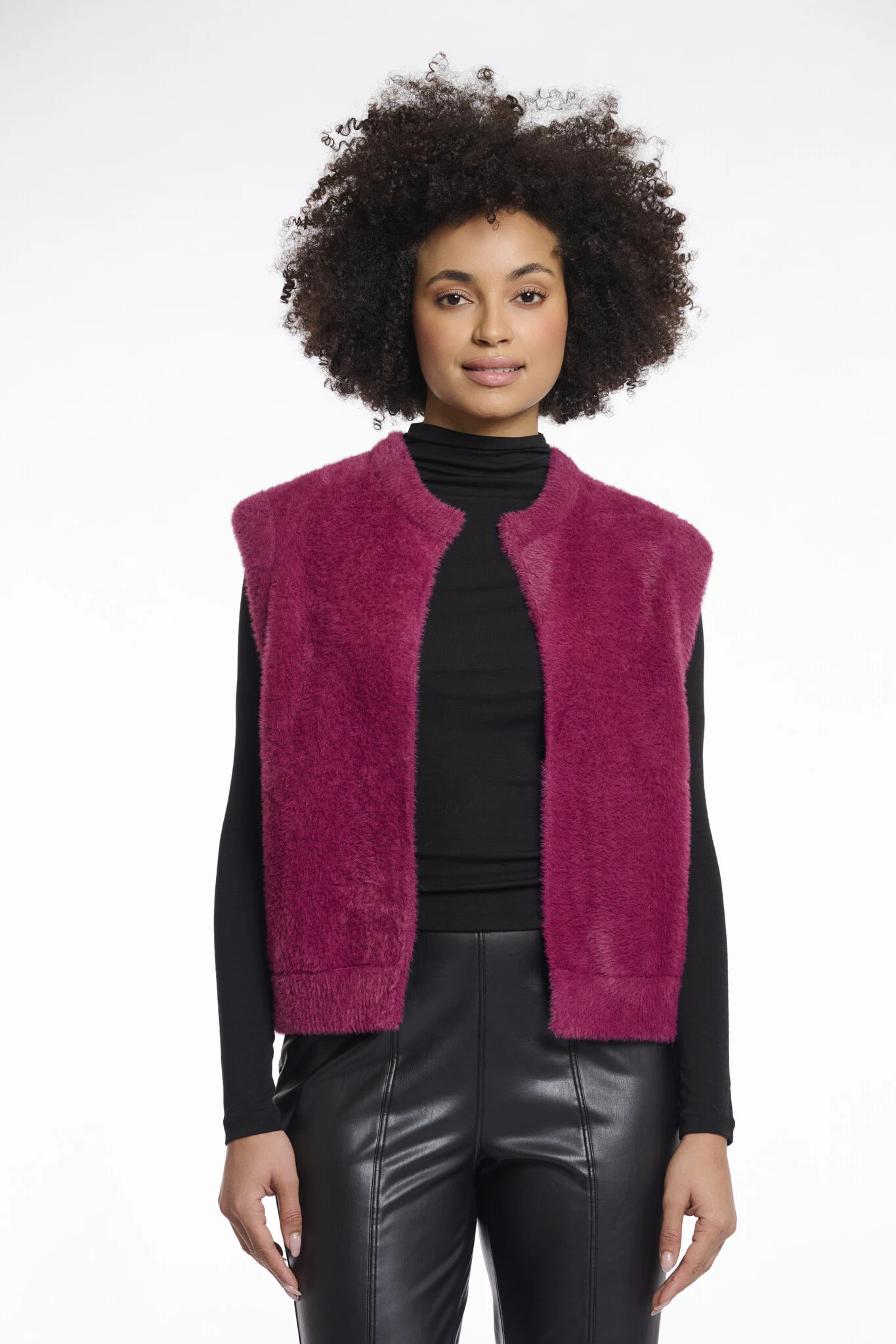 Rino & Pelle Elona.5002511 rino en pelle short waistcoat sugar plum