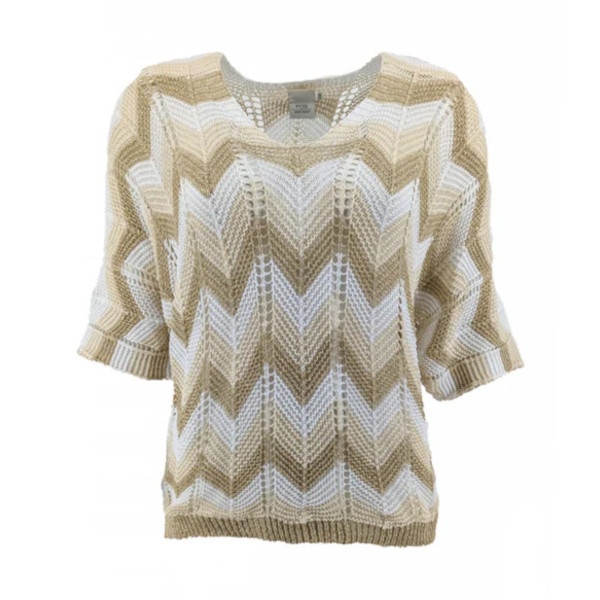 FOS Amsterdam Top robin zig zag beige