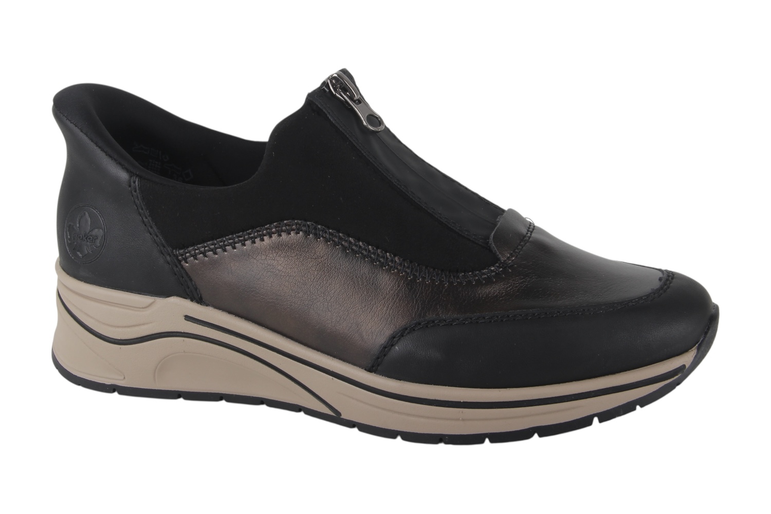Rieker N9553-25 dames instappers sportief