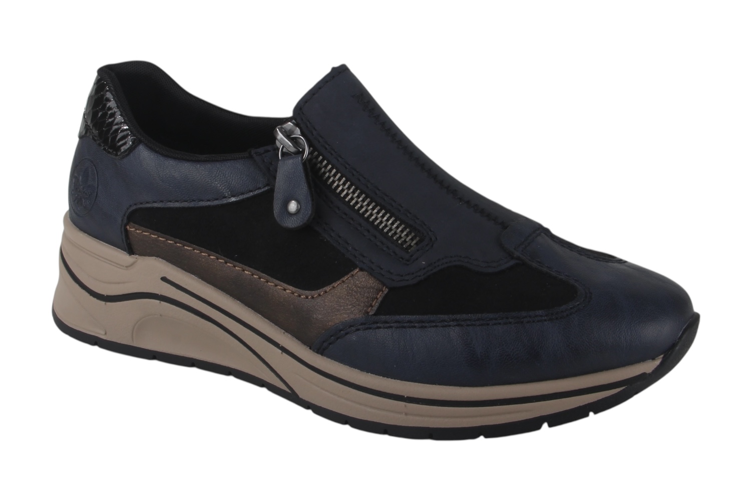 Rieker N9552-14 dames instappers sportief