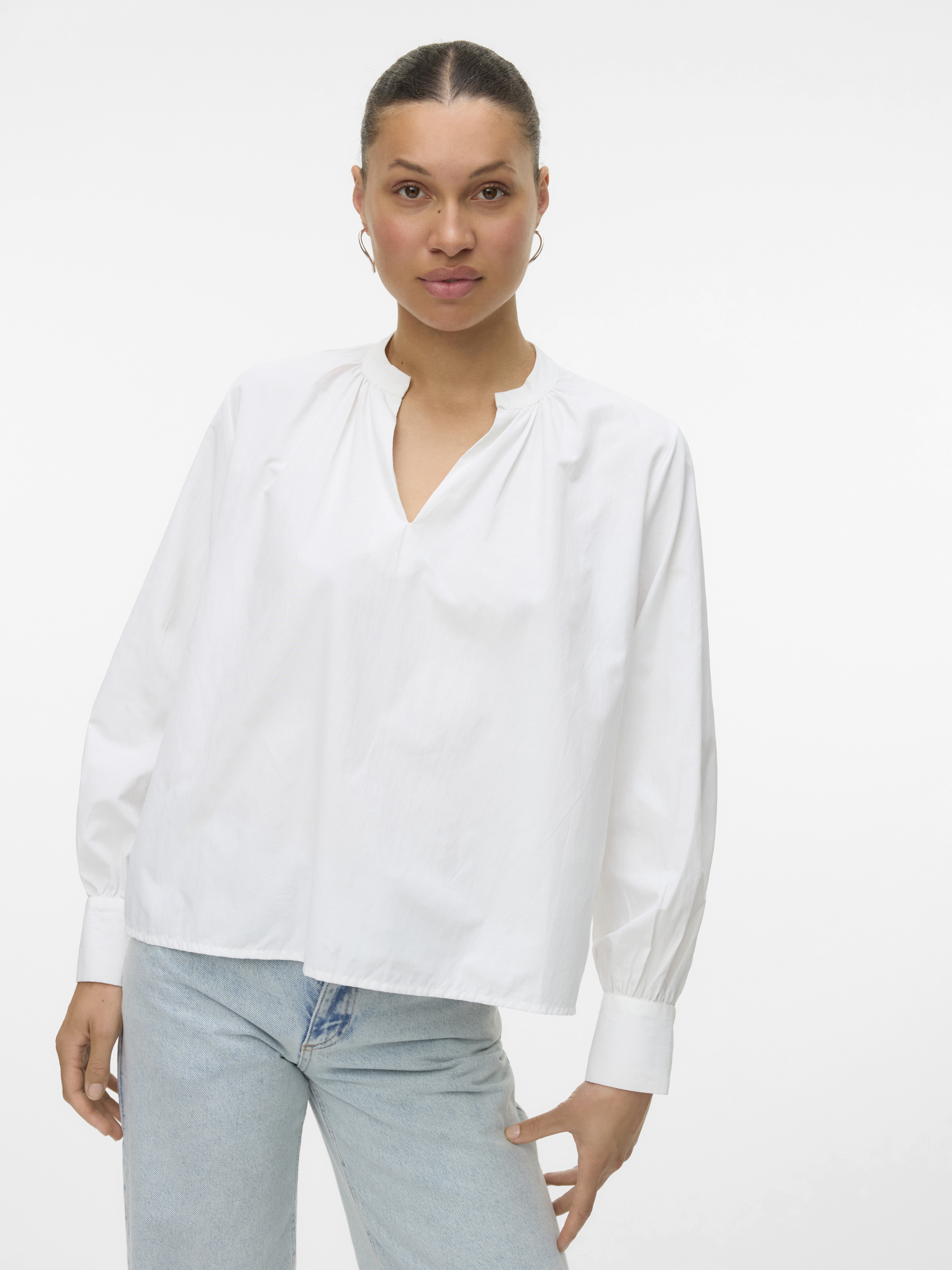 Vero Moda Vmfanni ls v-neck top wvn ga