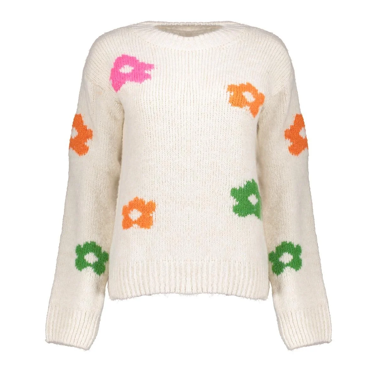 Geisha 54598-70 010 pullover flowers off-white/fuchsia/orange/green