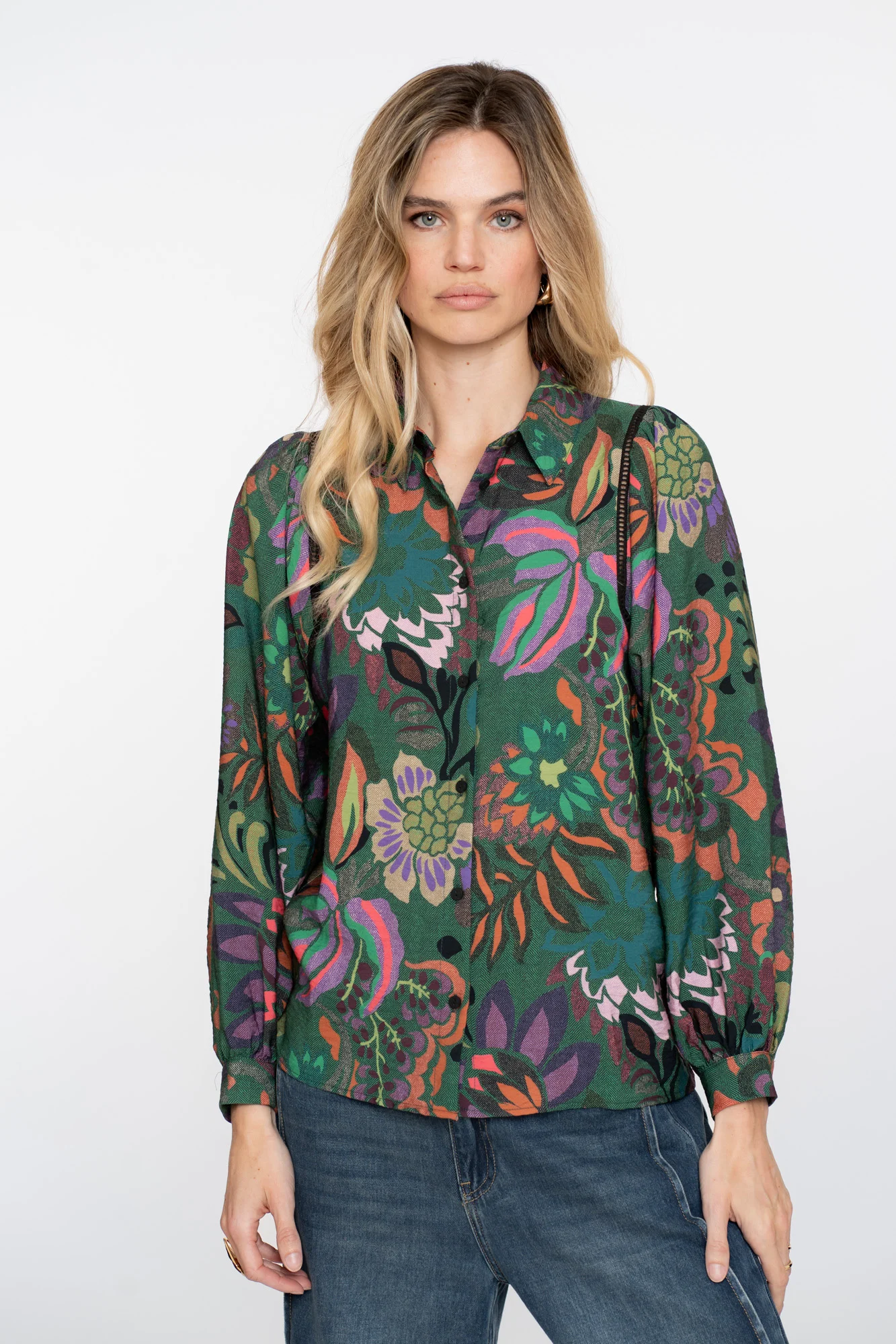 Geisha 53640-20 530 blouse print green/purple