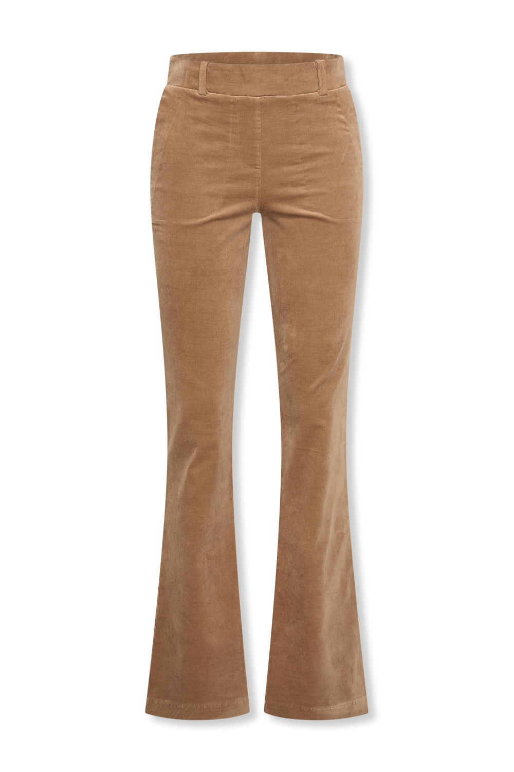 Helena Hart 7559 broek flair velvet camel