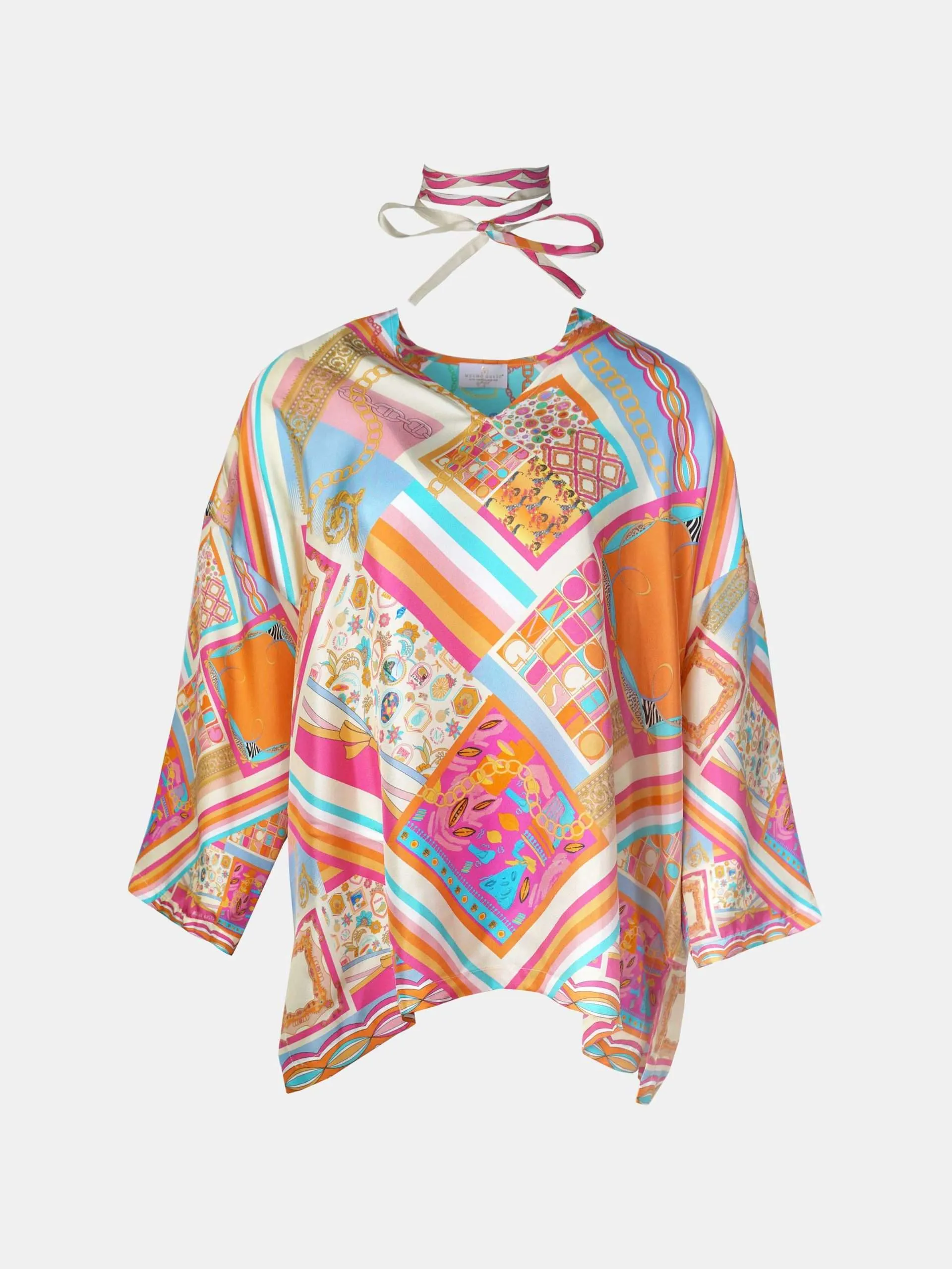 Mucho Gusto  blouse seta multipatchwork elegance