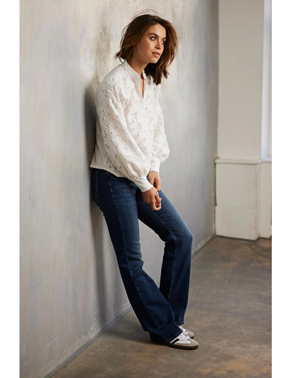 Helena Hart 7620 broek flair demin blue