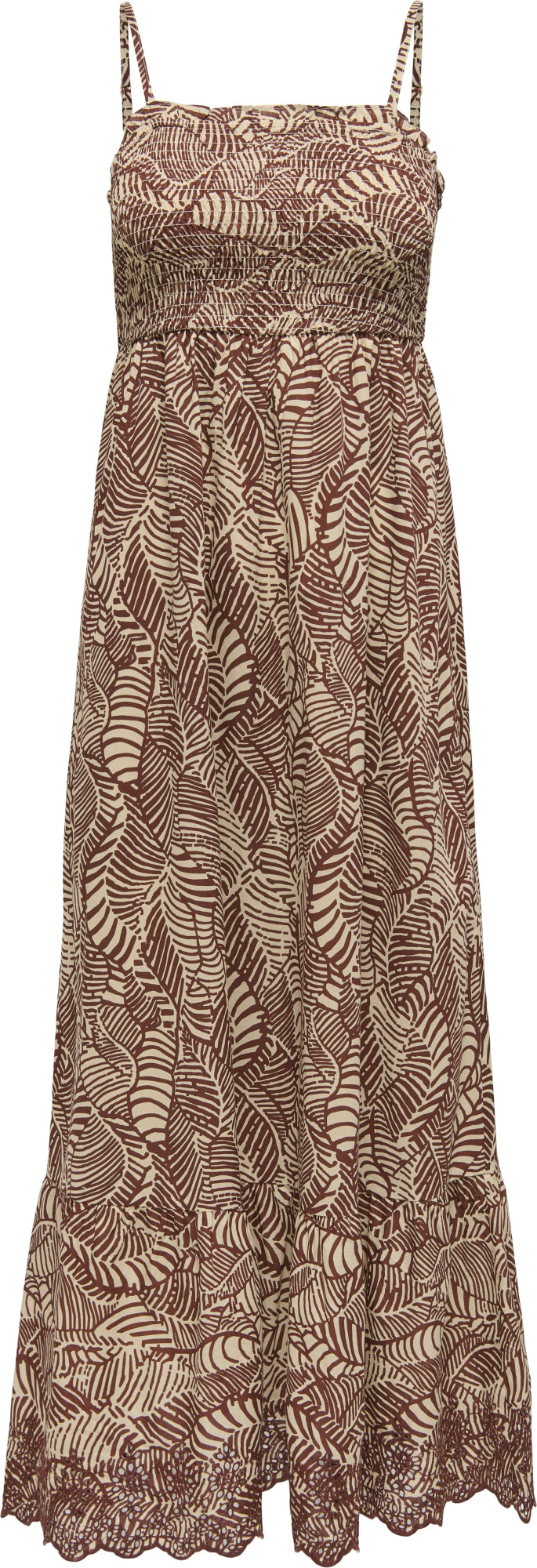 Only Onllou life emb smock long dress os ptm sable/unta