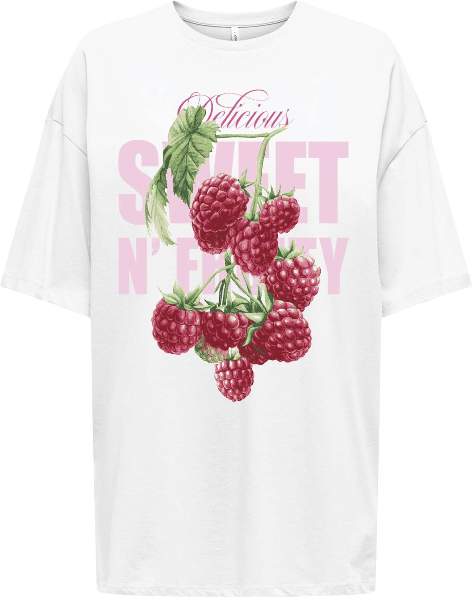 Only Onlrosie s/s oversize tee cs jrs bright white/swee
