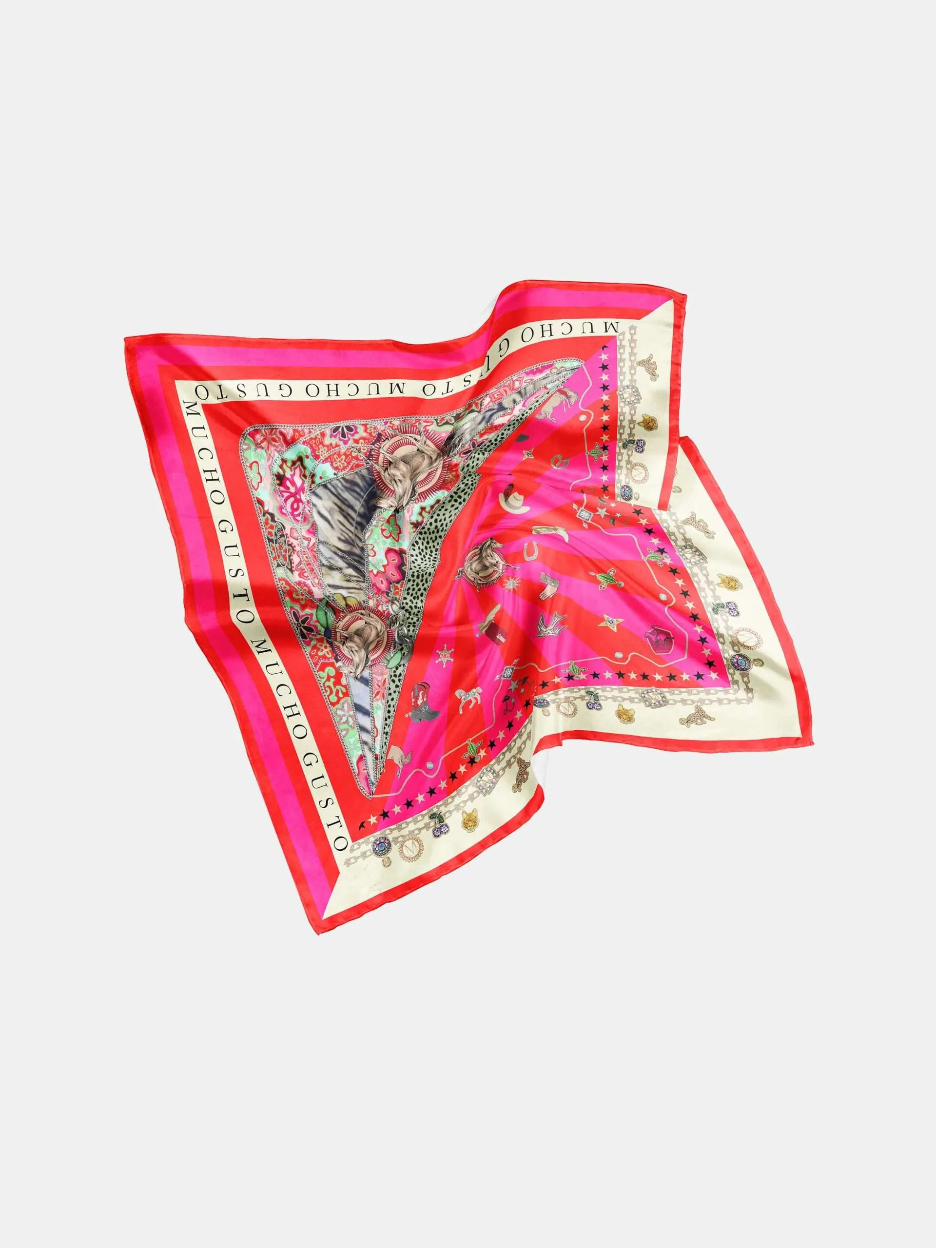Mucho Gusto Zijden sjaal burano blauw met rood broches patchwork (copy) (copy) (copy) (copy) (copy)