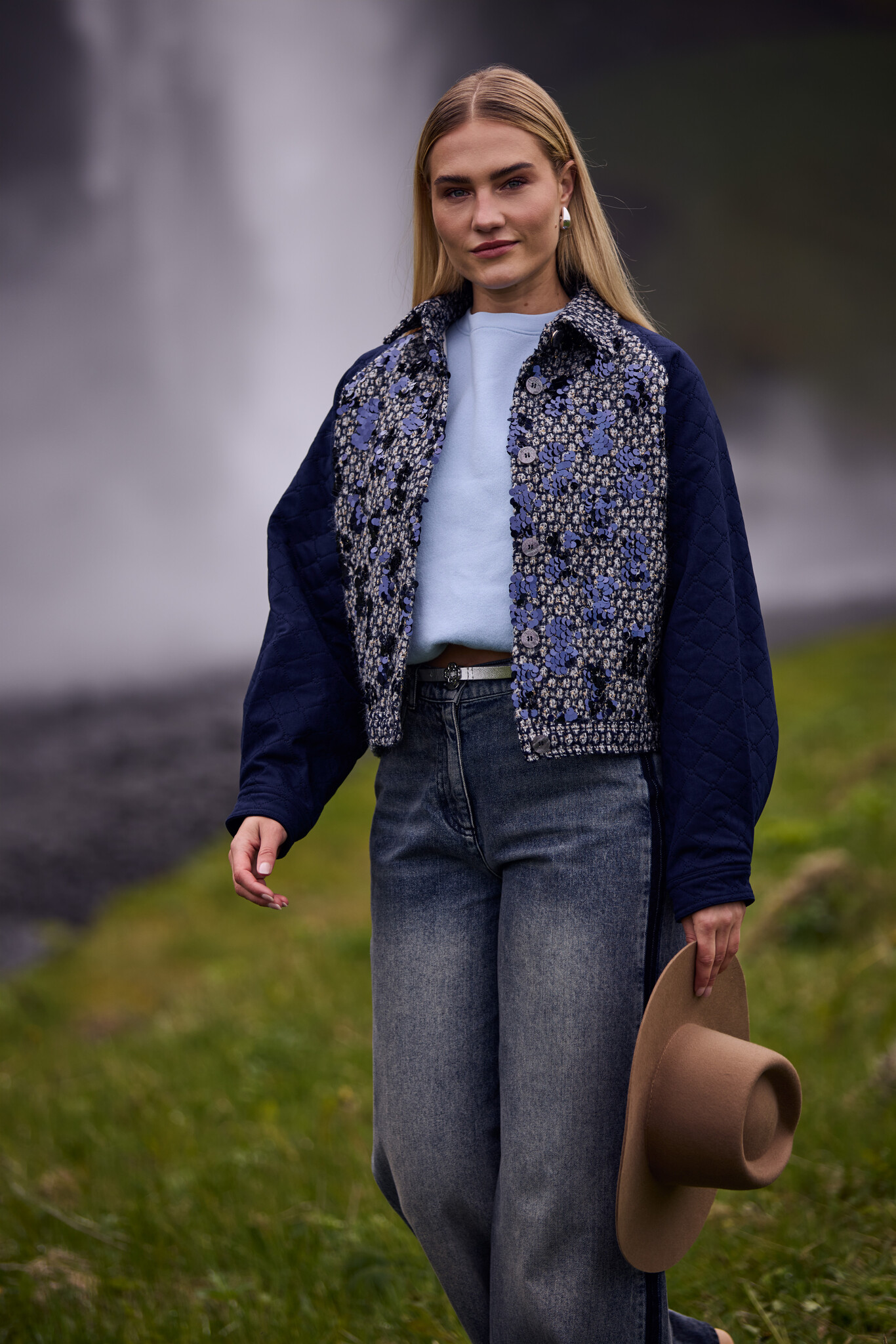 Nukus Nkf13025 70 milou jacket paillet navy