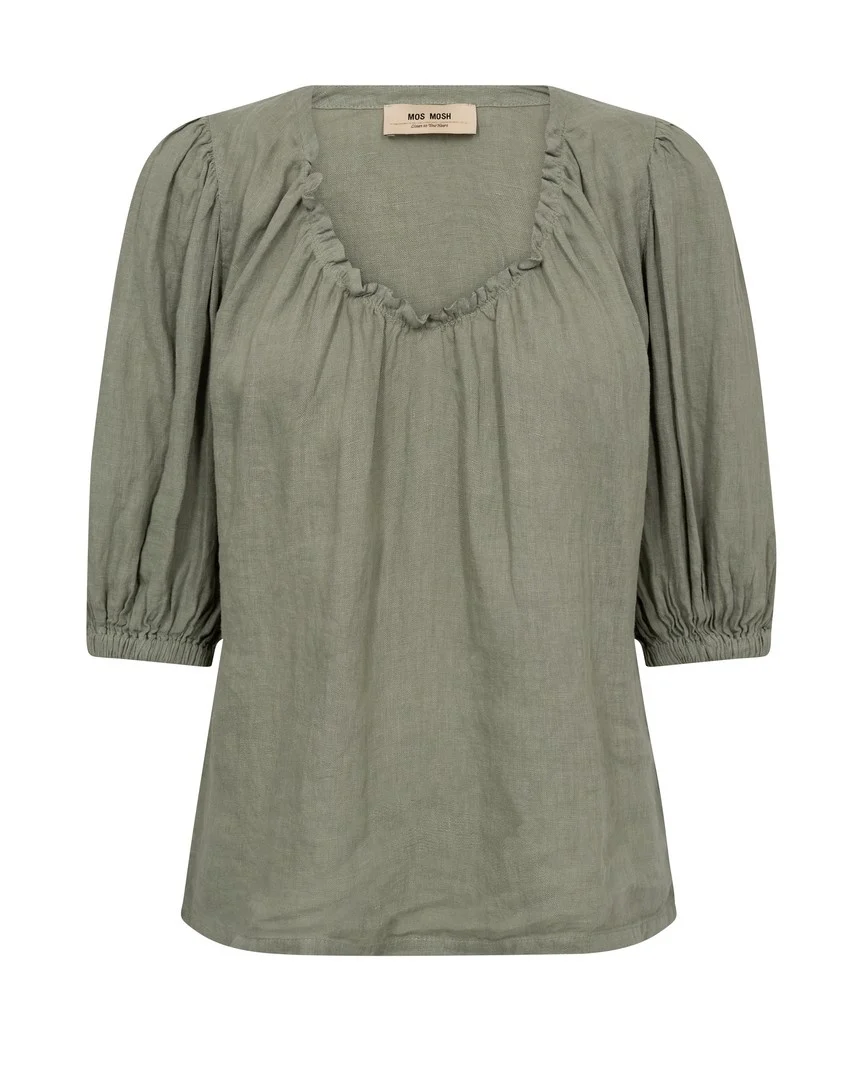 Mos Mosh 160160 829 mosmosh mm taissa linen blouse shadow