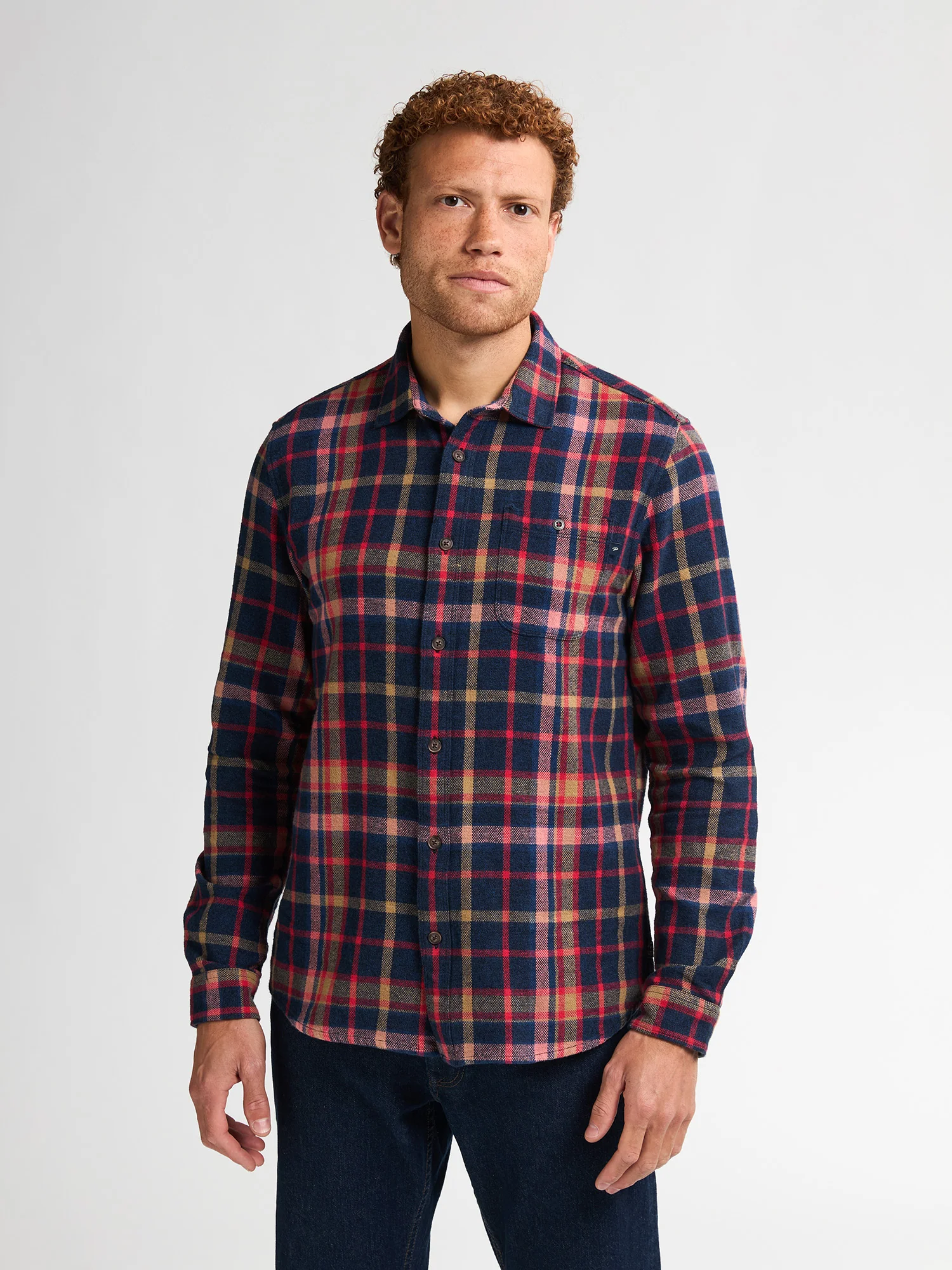 Petrol Industries Heren overshirt m-3050-sil400 5092 royal navy
