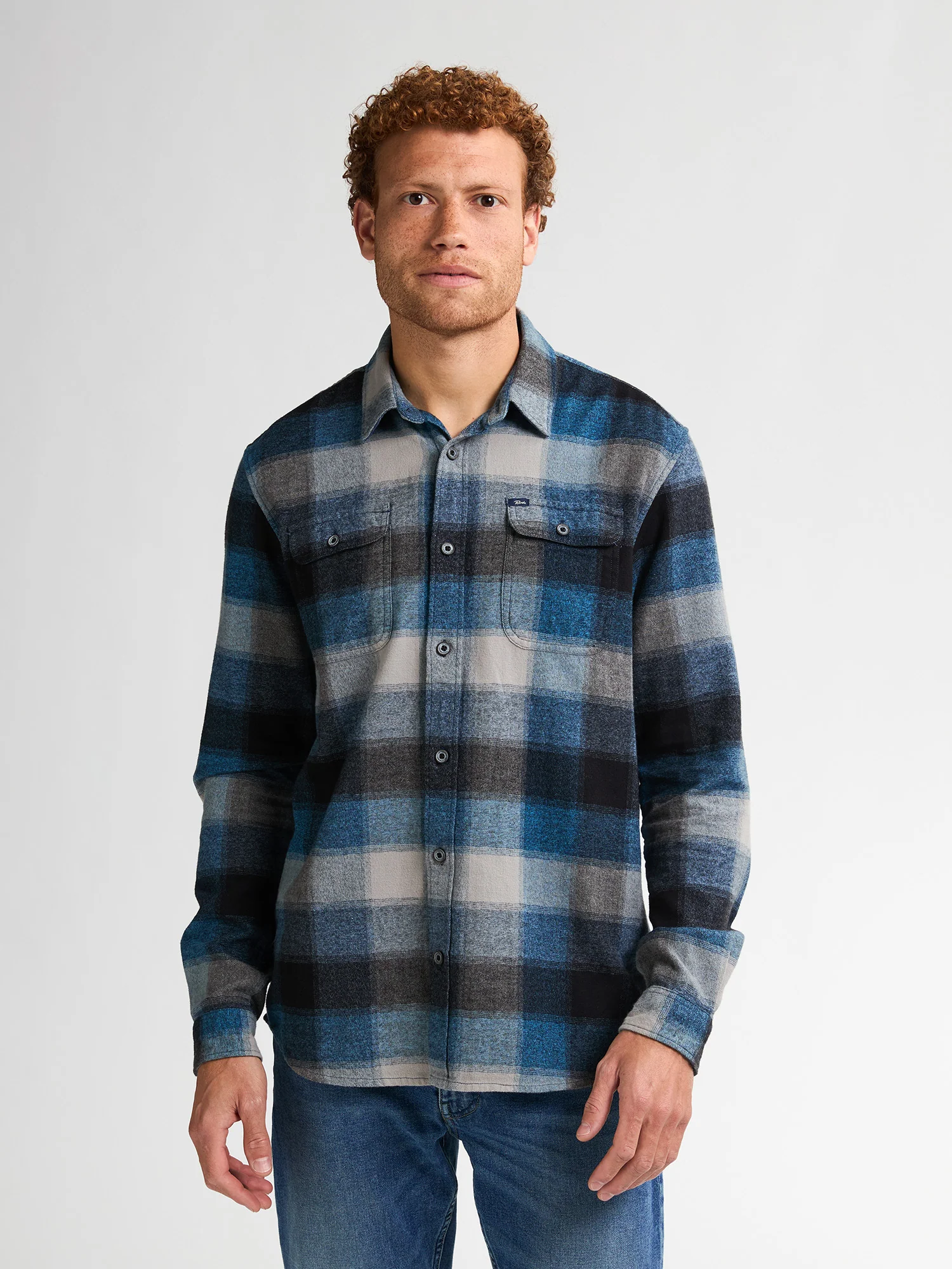 Petrol Industries Heren overshirt m-3050-sil417 519 indie blue