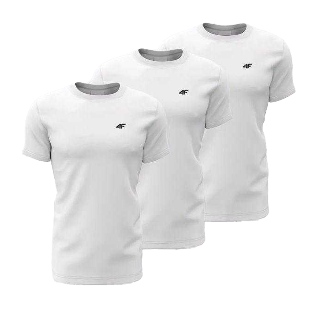 4F Effen t-shirt voor kinderen (verpakking van 3)