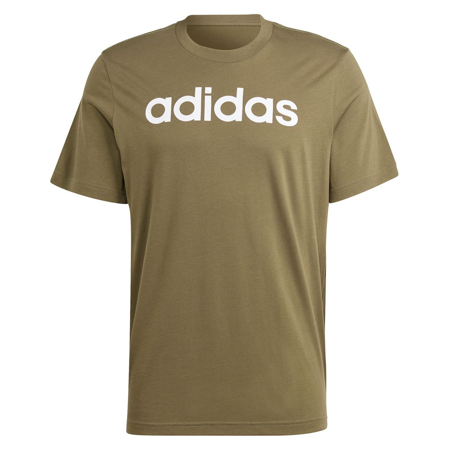 Adidas Heren essentials linear geborduurd logo single jersey t-shirt