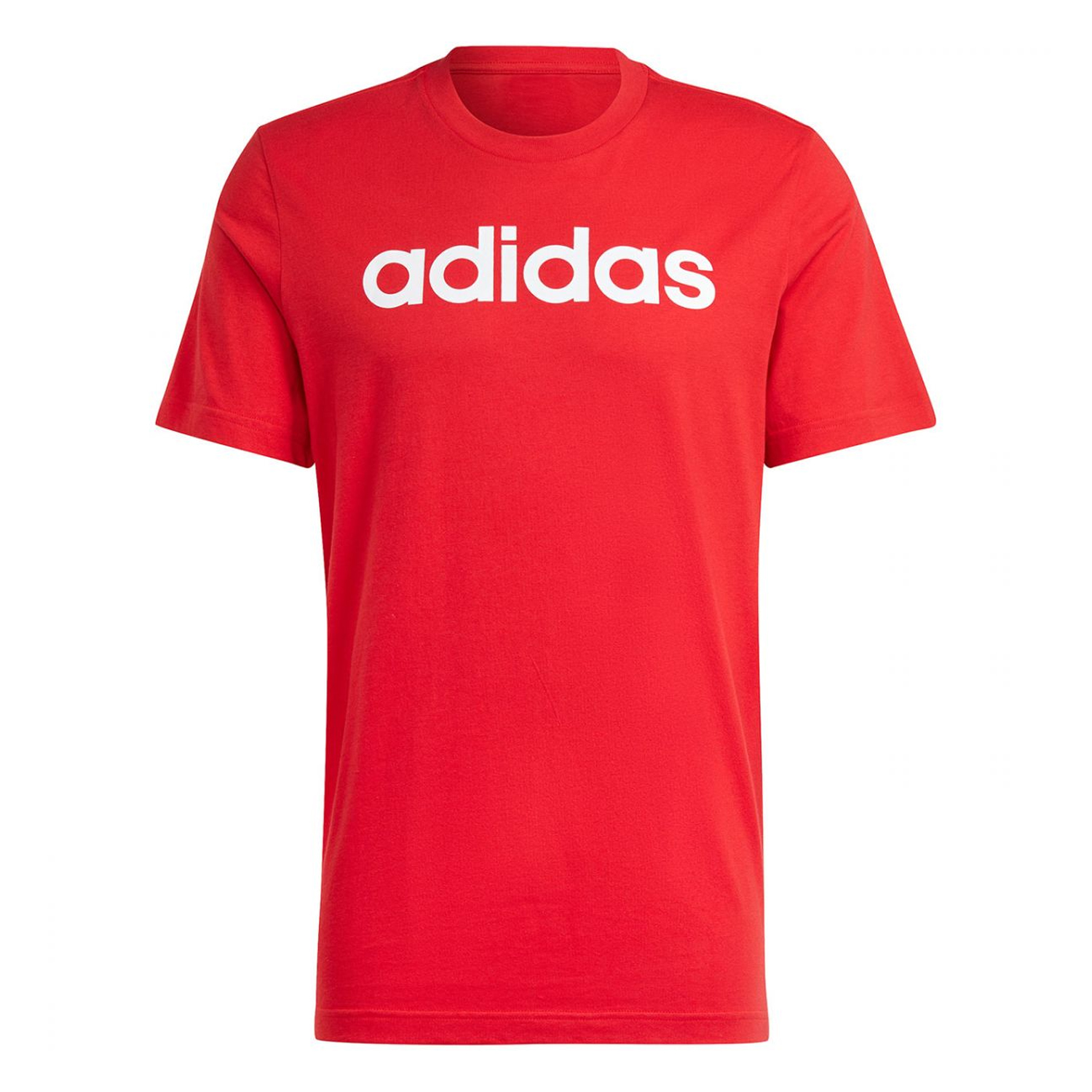 Adidas Heren essentials linear geborduurd logo single jersey t-shirt
