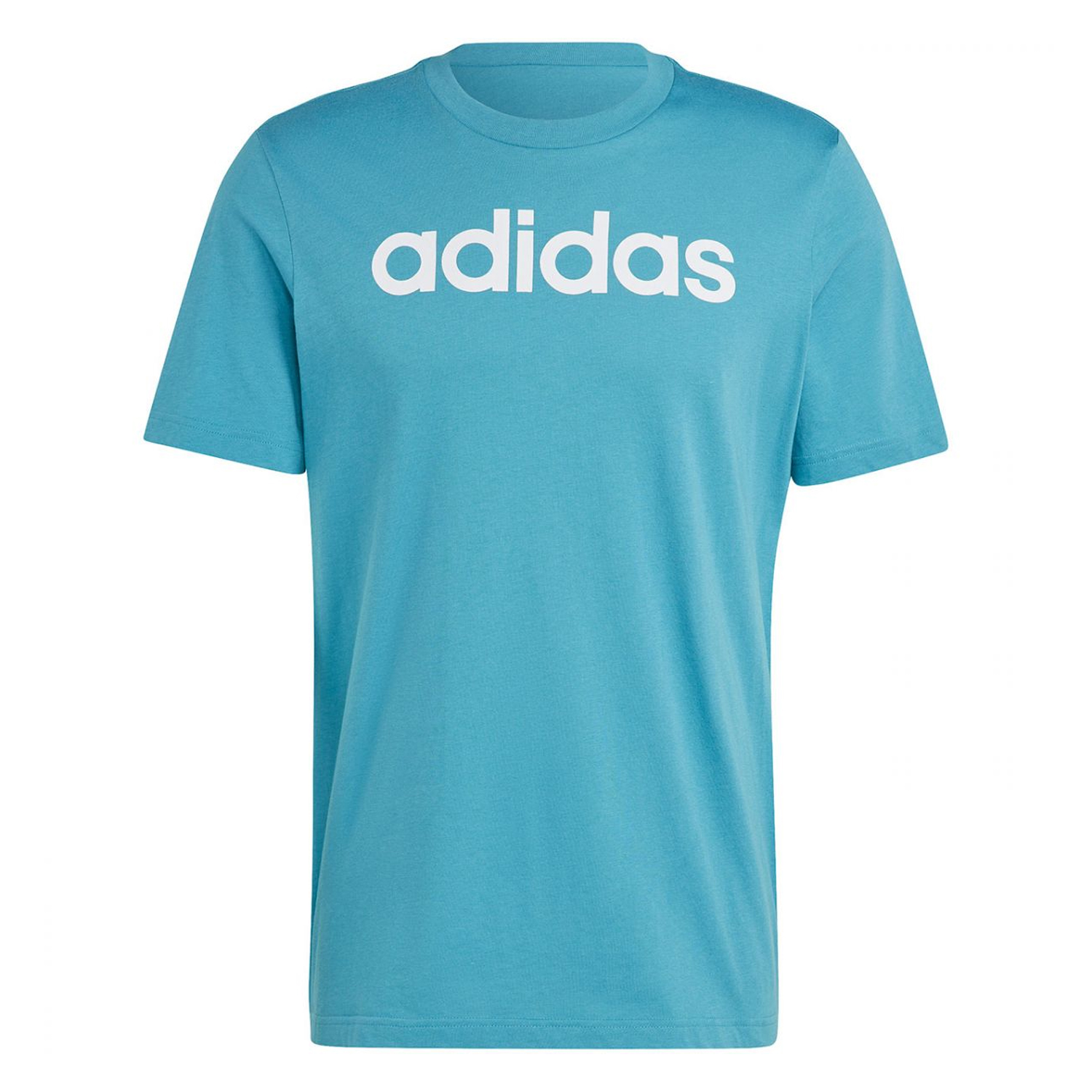Adidas Heren essentials linear geborduurd logo single jersey t-shirt