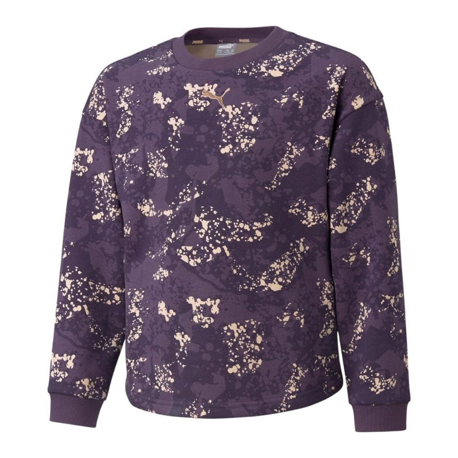 Puma Sweatshirt met alpha all-over print en ronde hals voor kinderen/kids