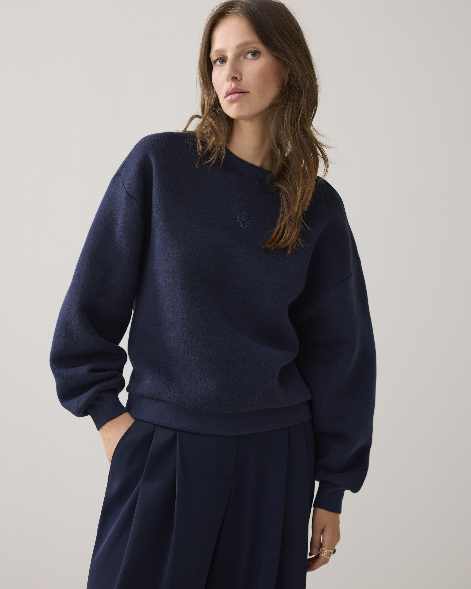 Summum Hamburg-30413 495 sweatshirt soft sweat midnightblue