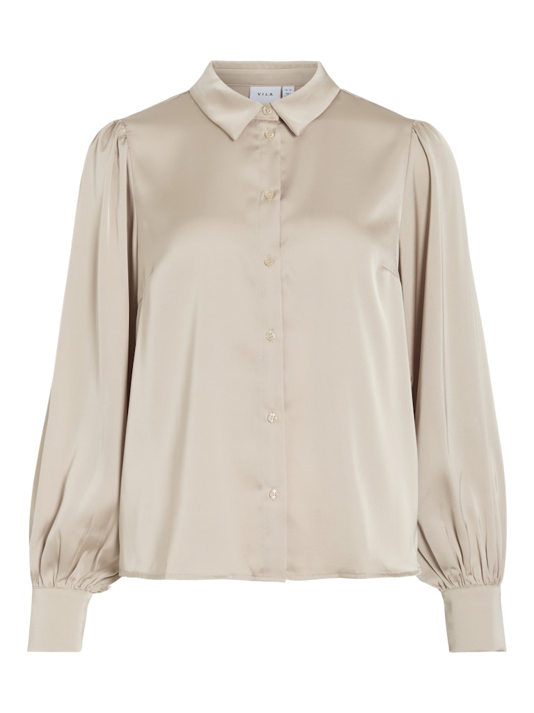Vila Vienna ravenna ls balloon shirt noos beige