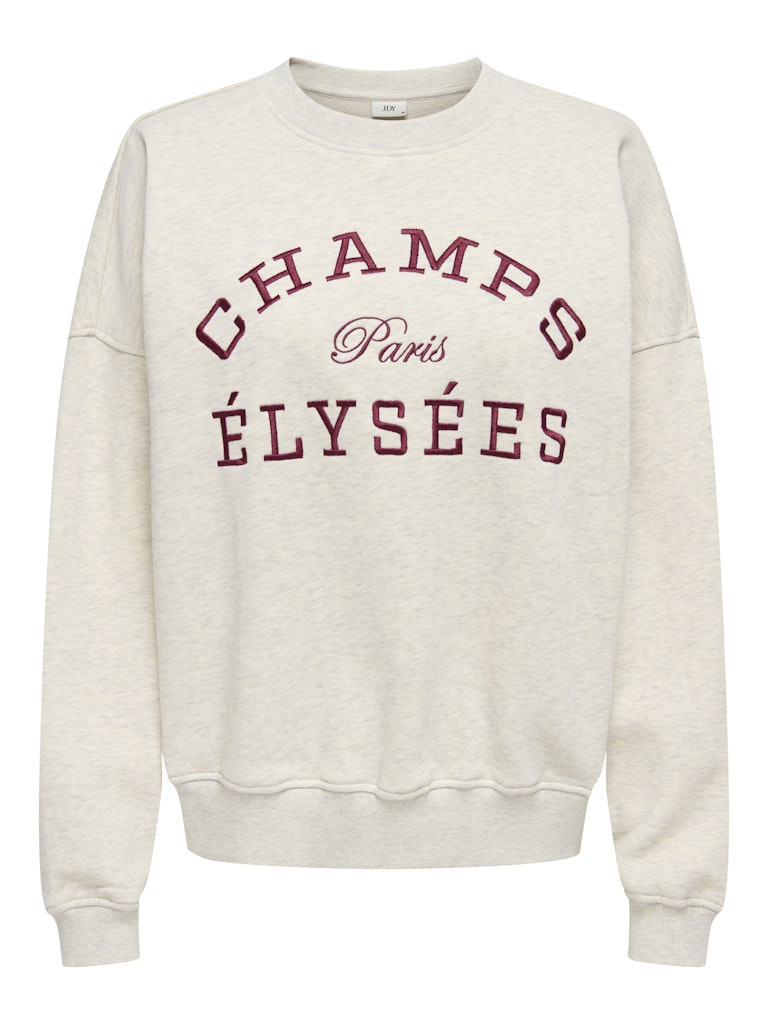 Jacqueline de Yong Jdymesa ls o-neck emb sweat jrs noos beige