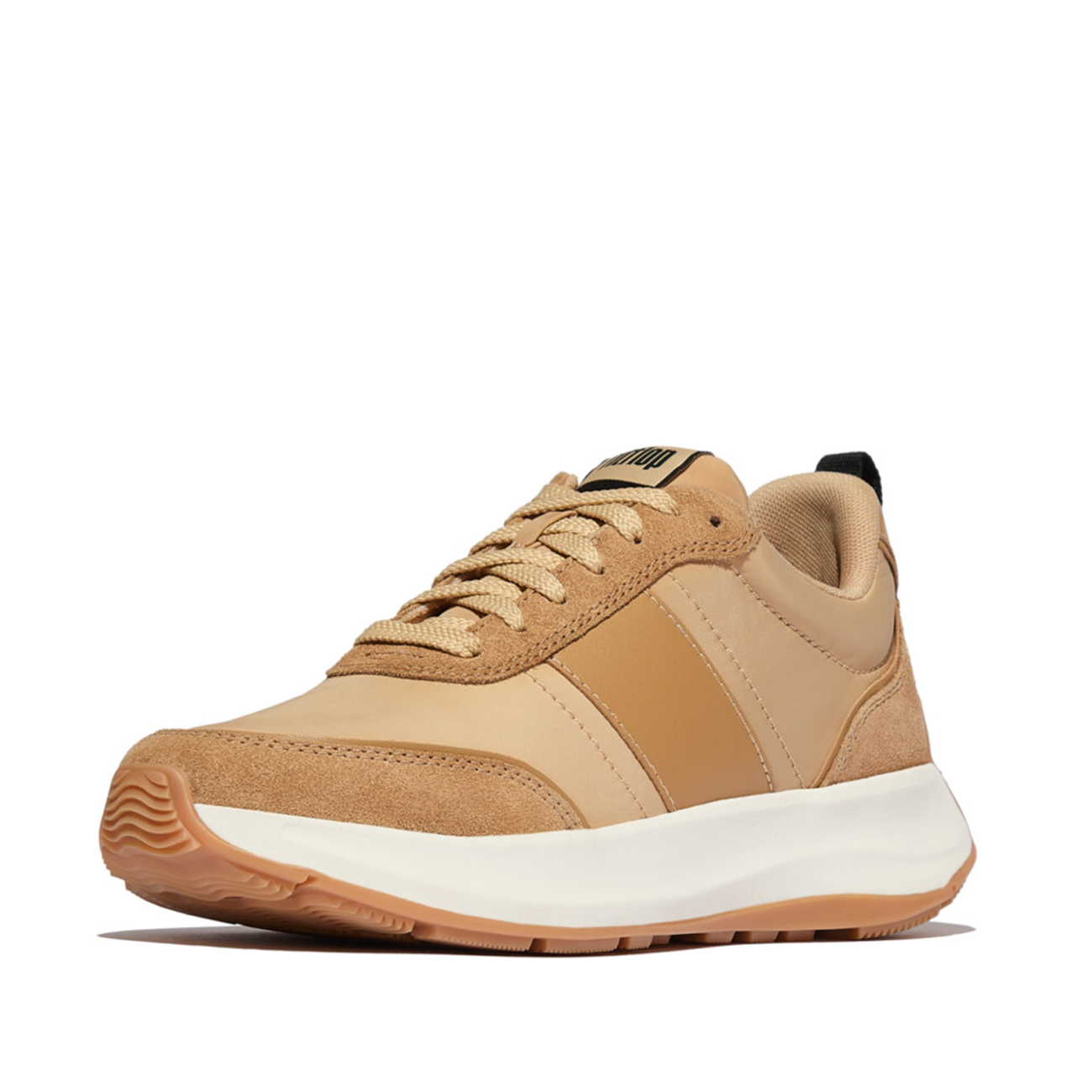 FitFlop F-mode flow sneaker nylon & suede mix