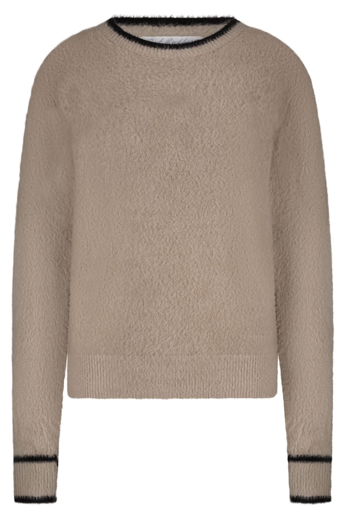 Red Button Fluffy trui clay