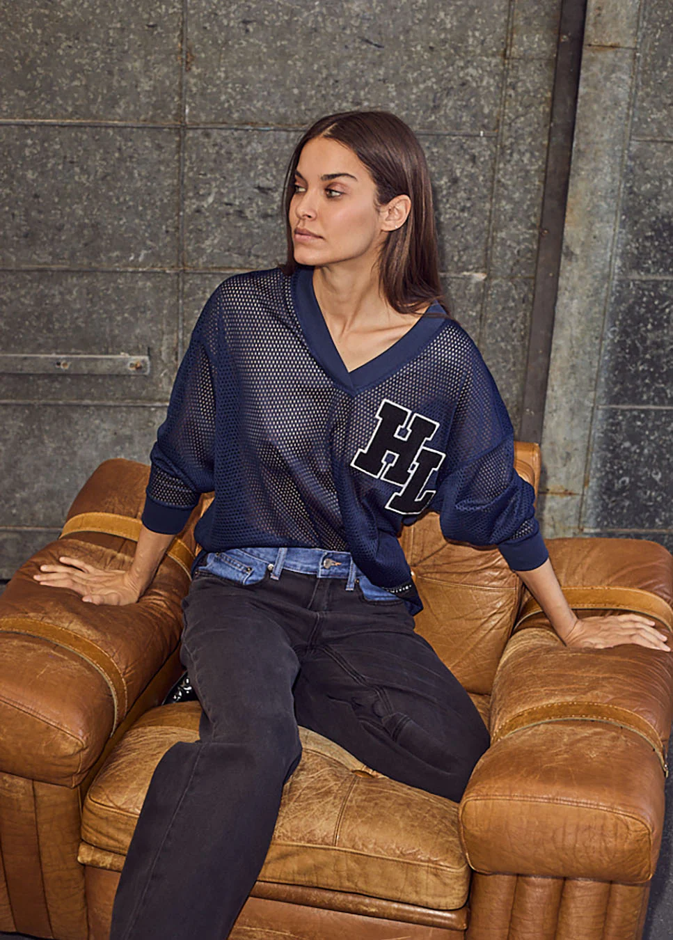 Haute L'Amitié Haute l’amitié drift blouse top navy