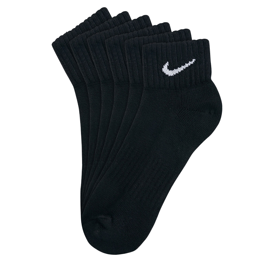 Nike Uniseks adult waarde kwart katoenen sokken (pak van 3)