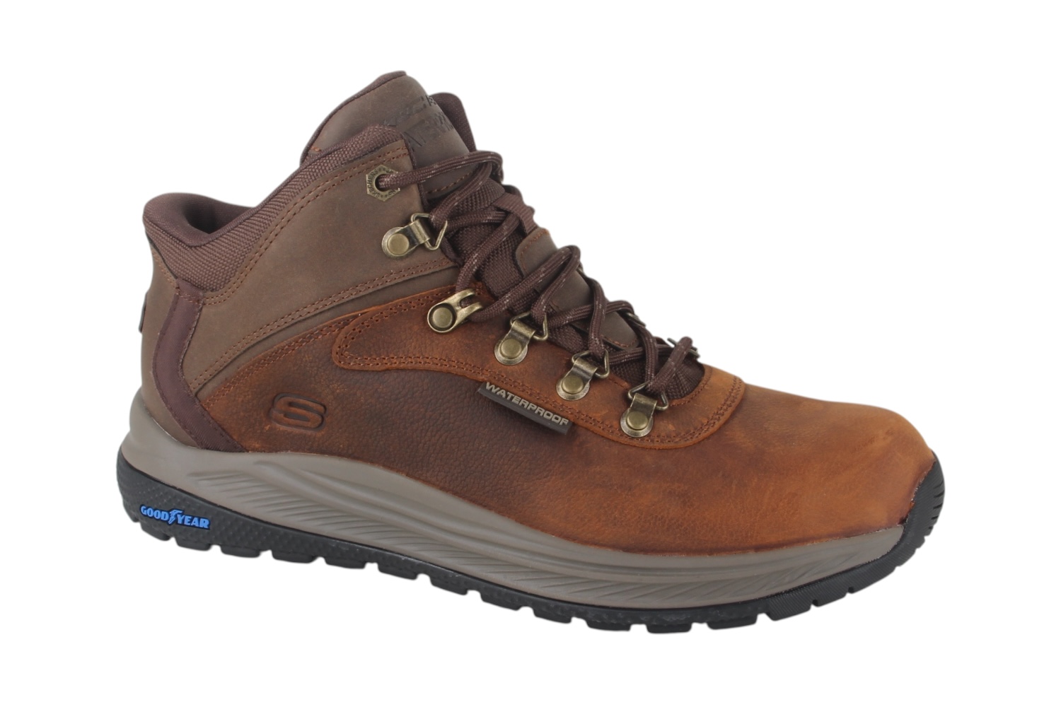 Skechers 205285 brn heren veterboots sportief