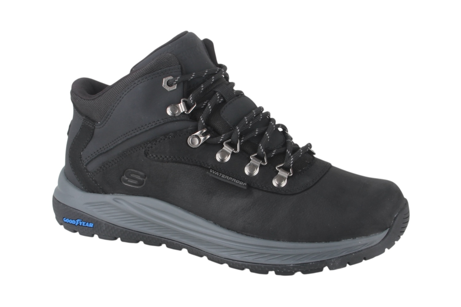 Skechers 205285 blk heren veterboots sportief