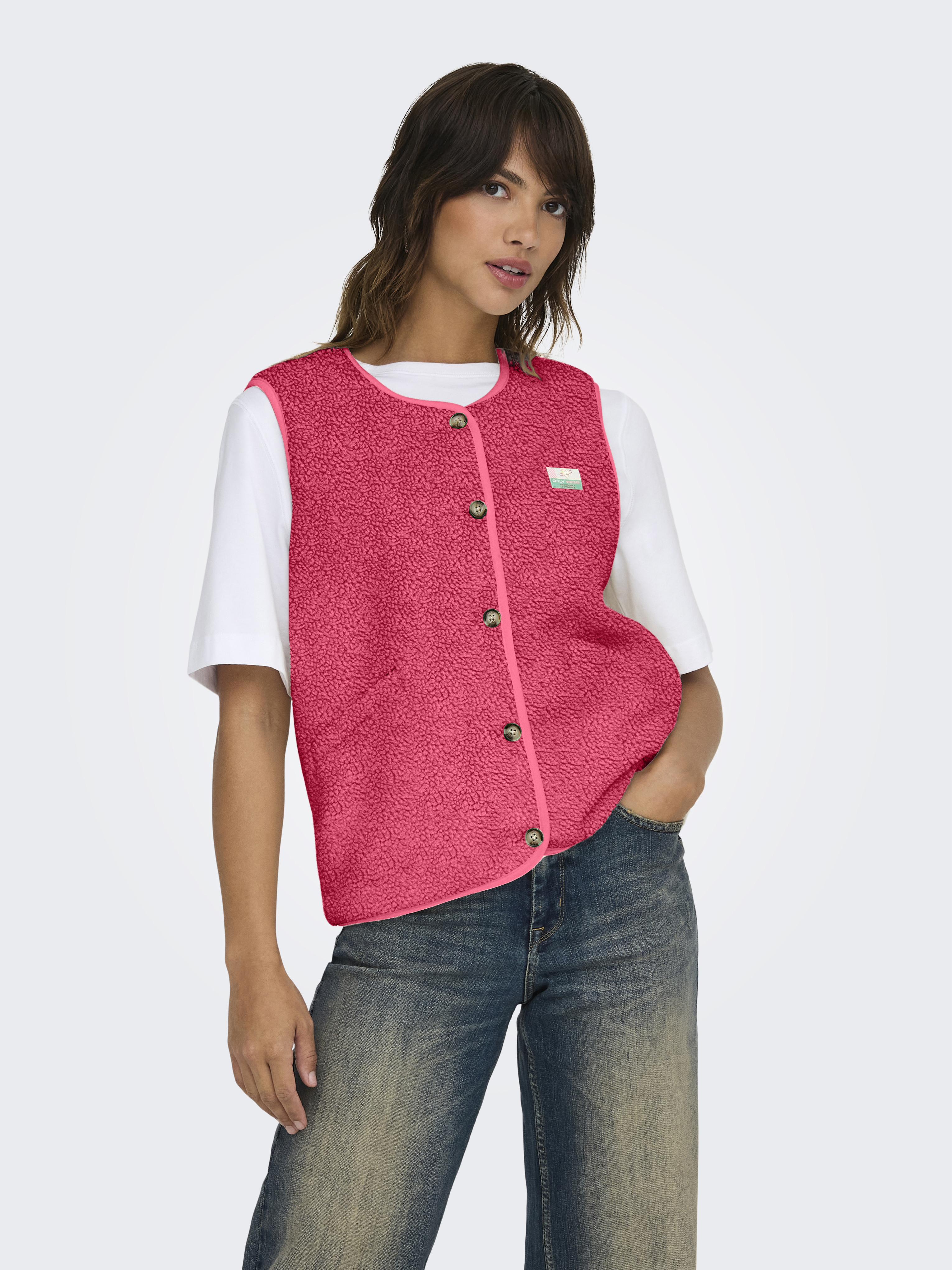 Only Onlbaby teddy vest pnt cs