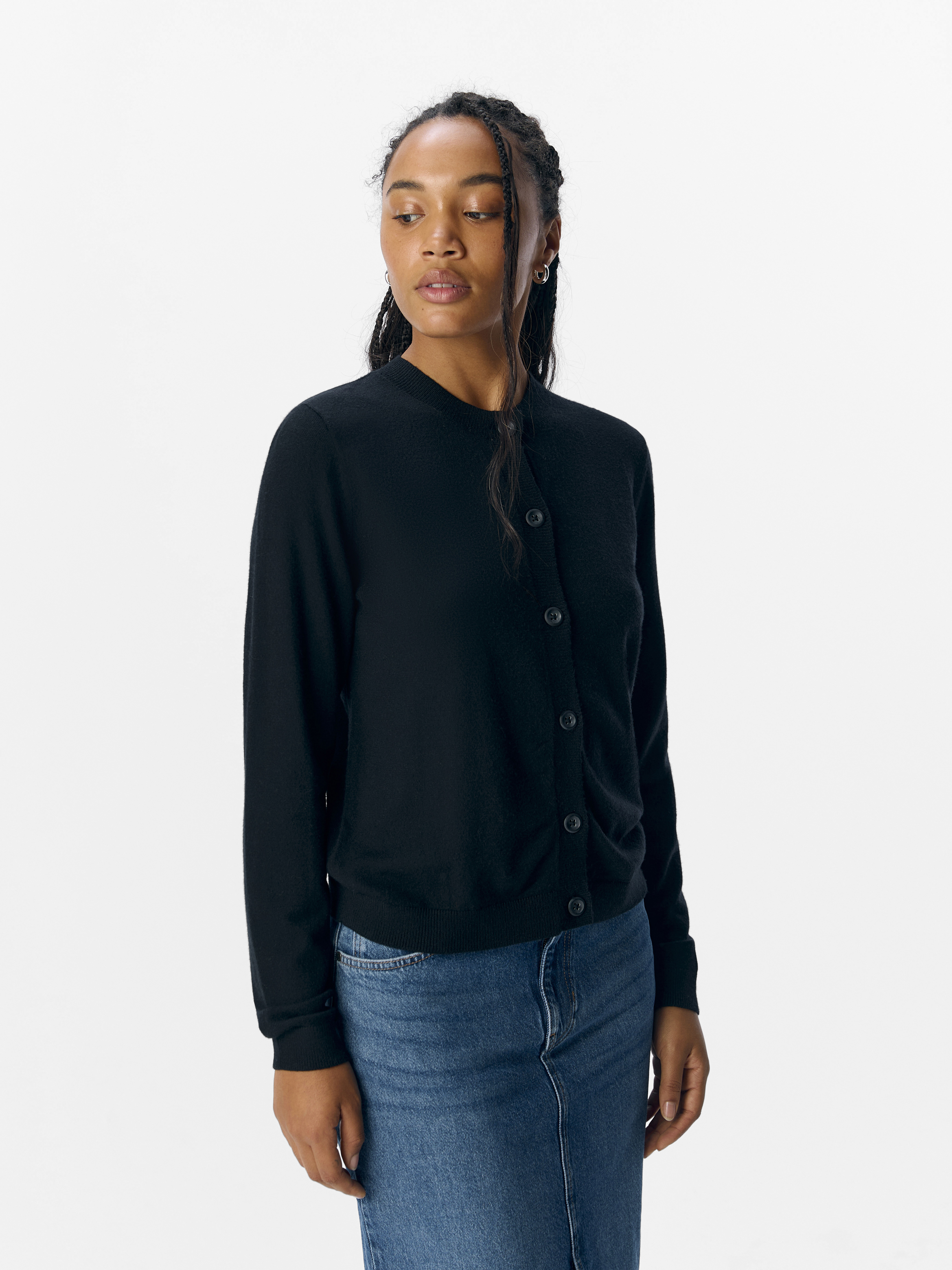 Object Objthess l/s short cardigan noos