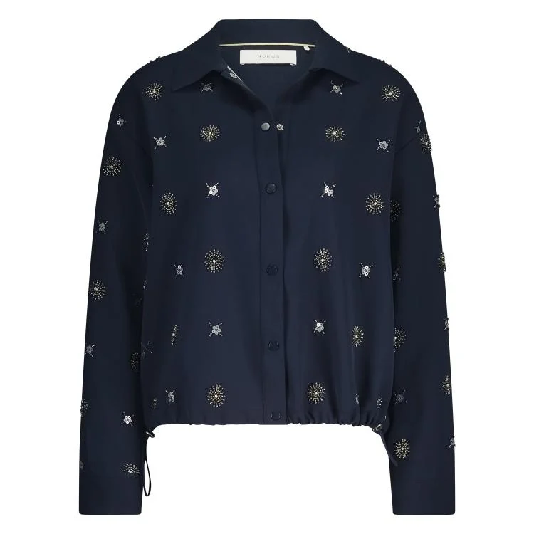 Nukus Nkf02056 226 newport blouse embroidery navy/silver