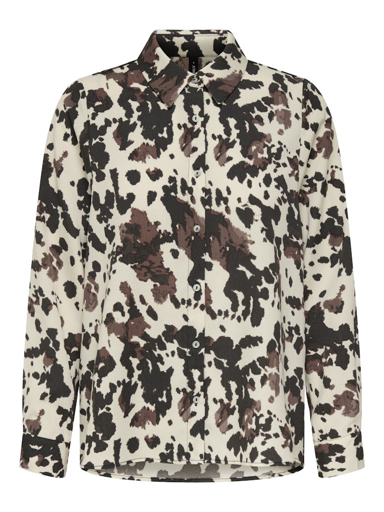 Only onlnova life vis l/s new grace shir 15357470 chocolate lab