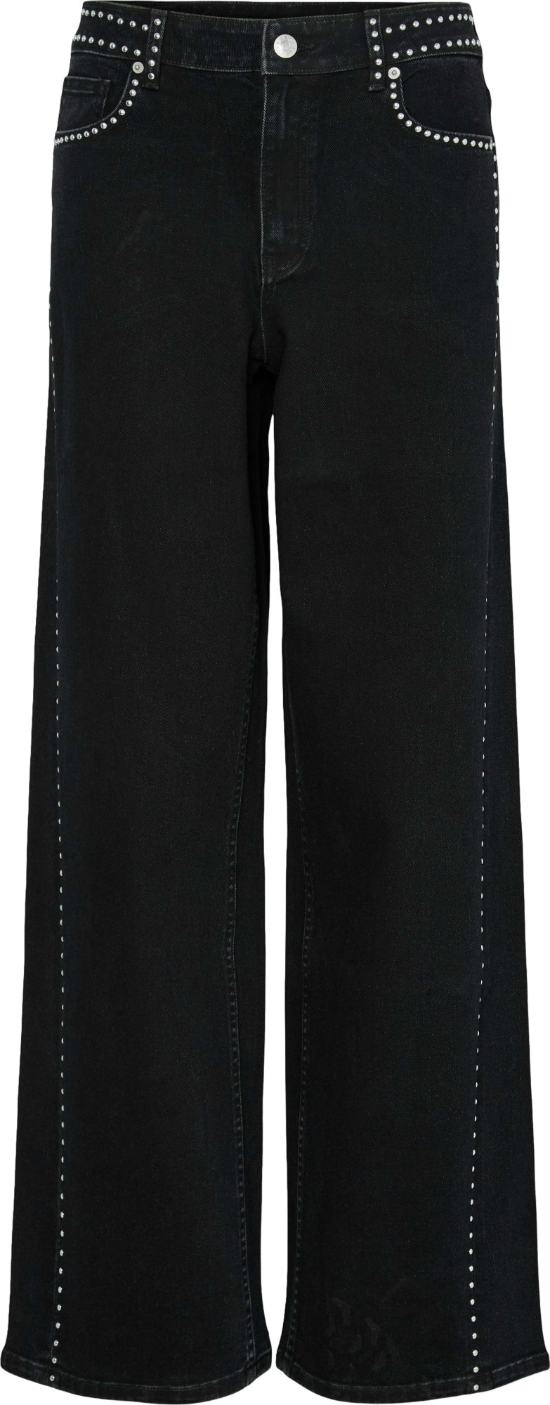 Y.A.S Yasnoelle hw studded jeans d2d dark grey denim