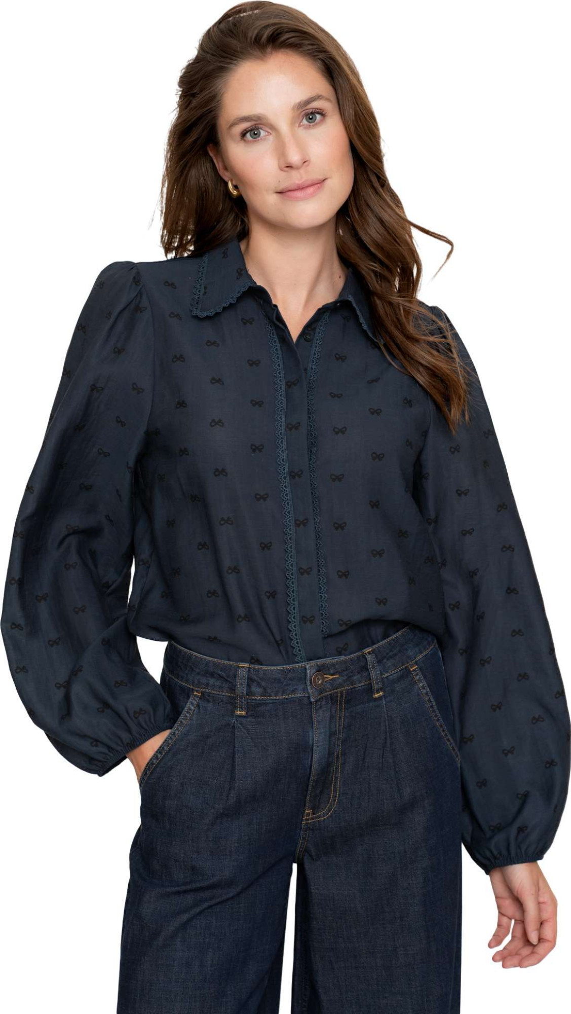 Geisha Blouse navy