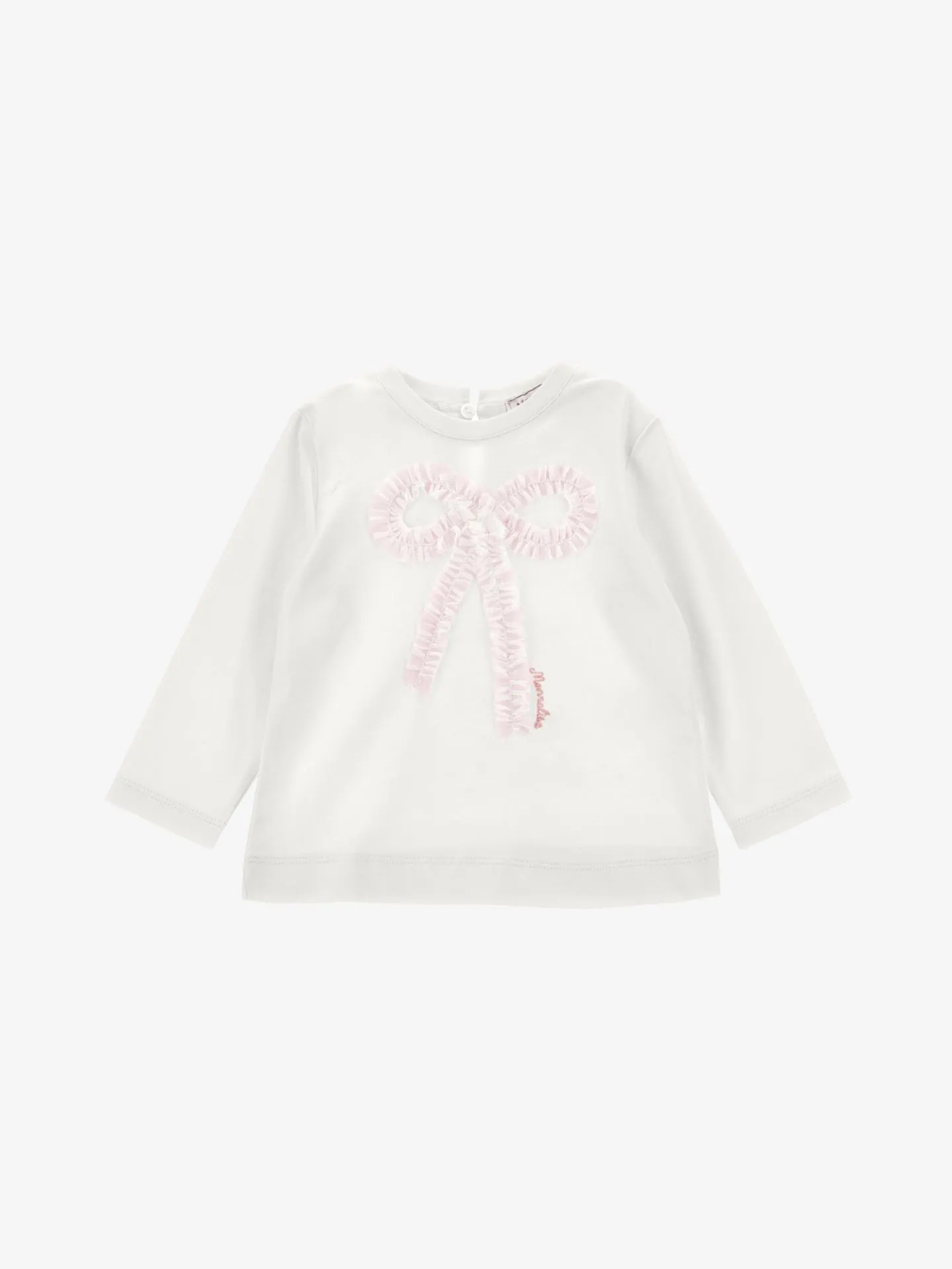 Monnalisa Meisjes baby longsleeve strik tulle panna fairytale