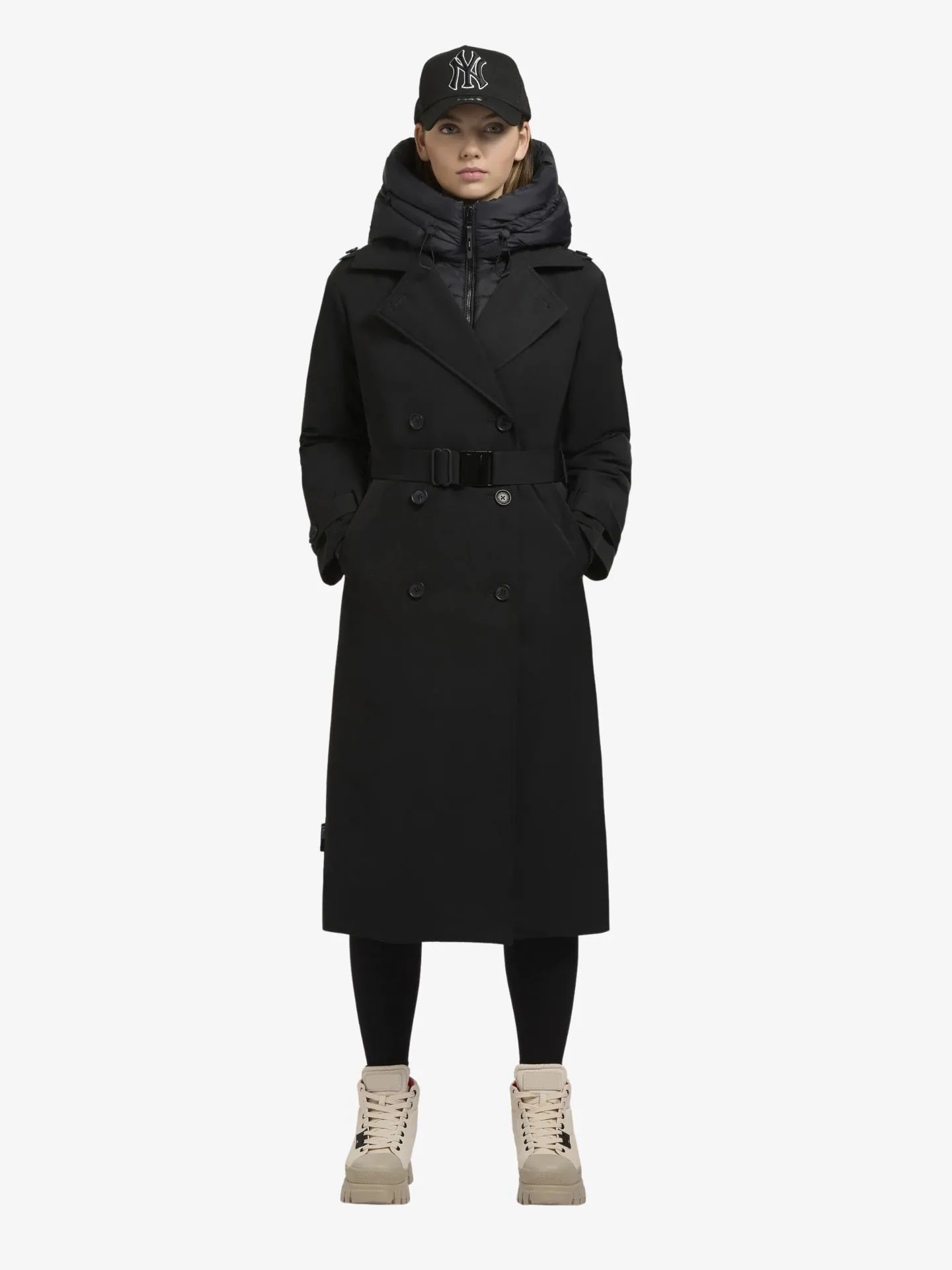 Khujo Lange trench winterjas elana in de kleur