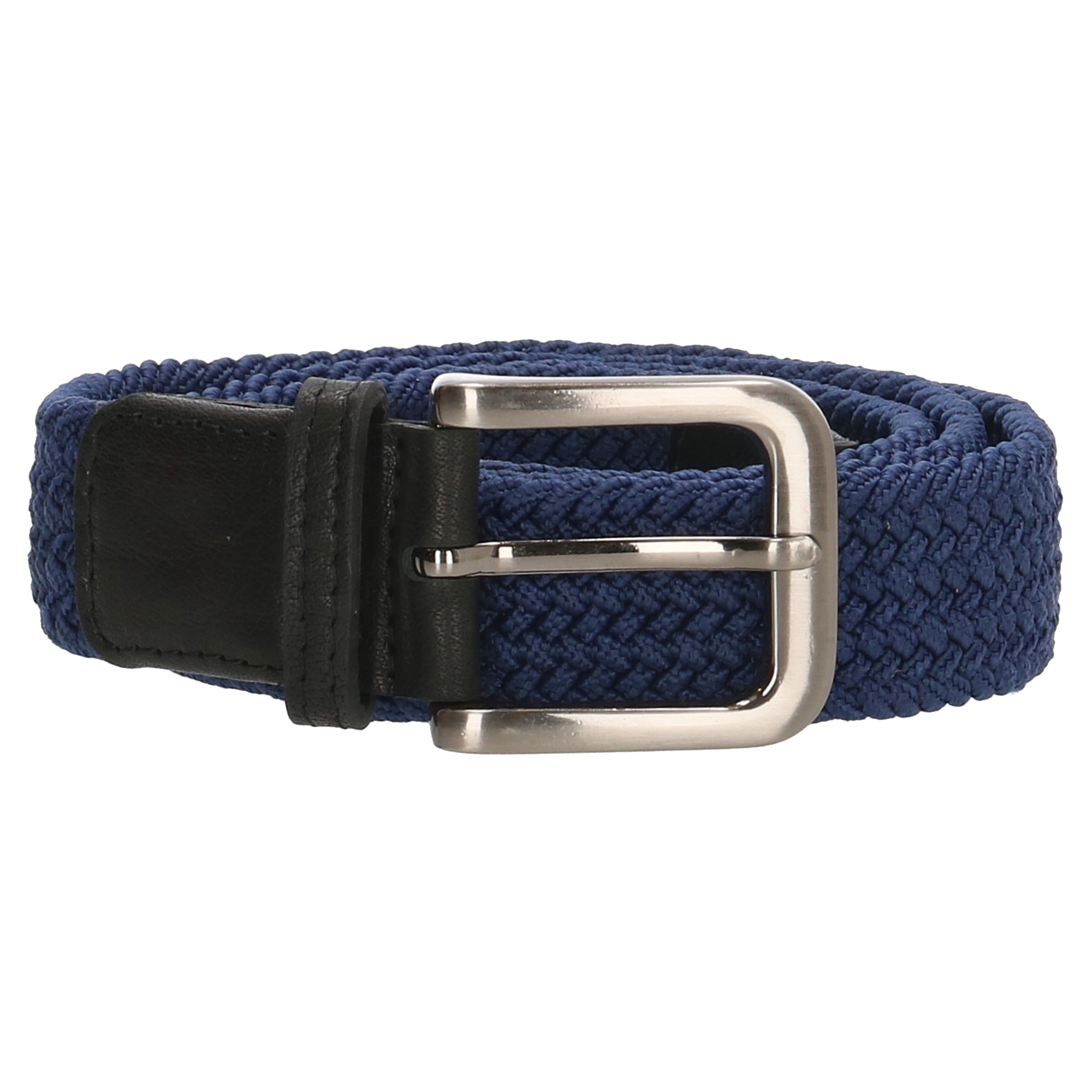 Zenino Gevlochten lederen riem weston blauw cm