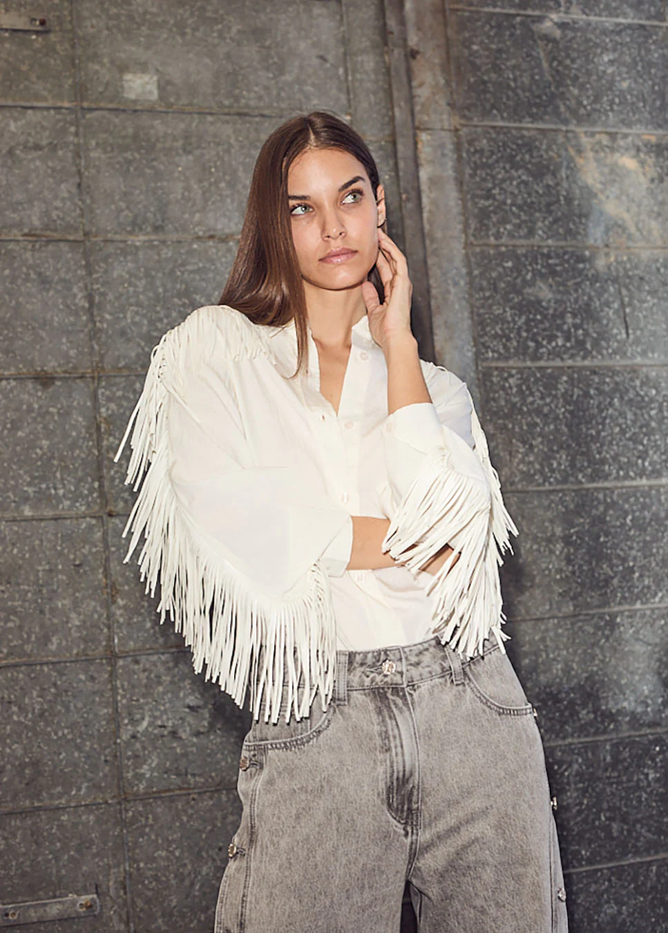 Haute L'Amitié Haute l’amitié fringe blouse