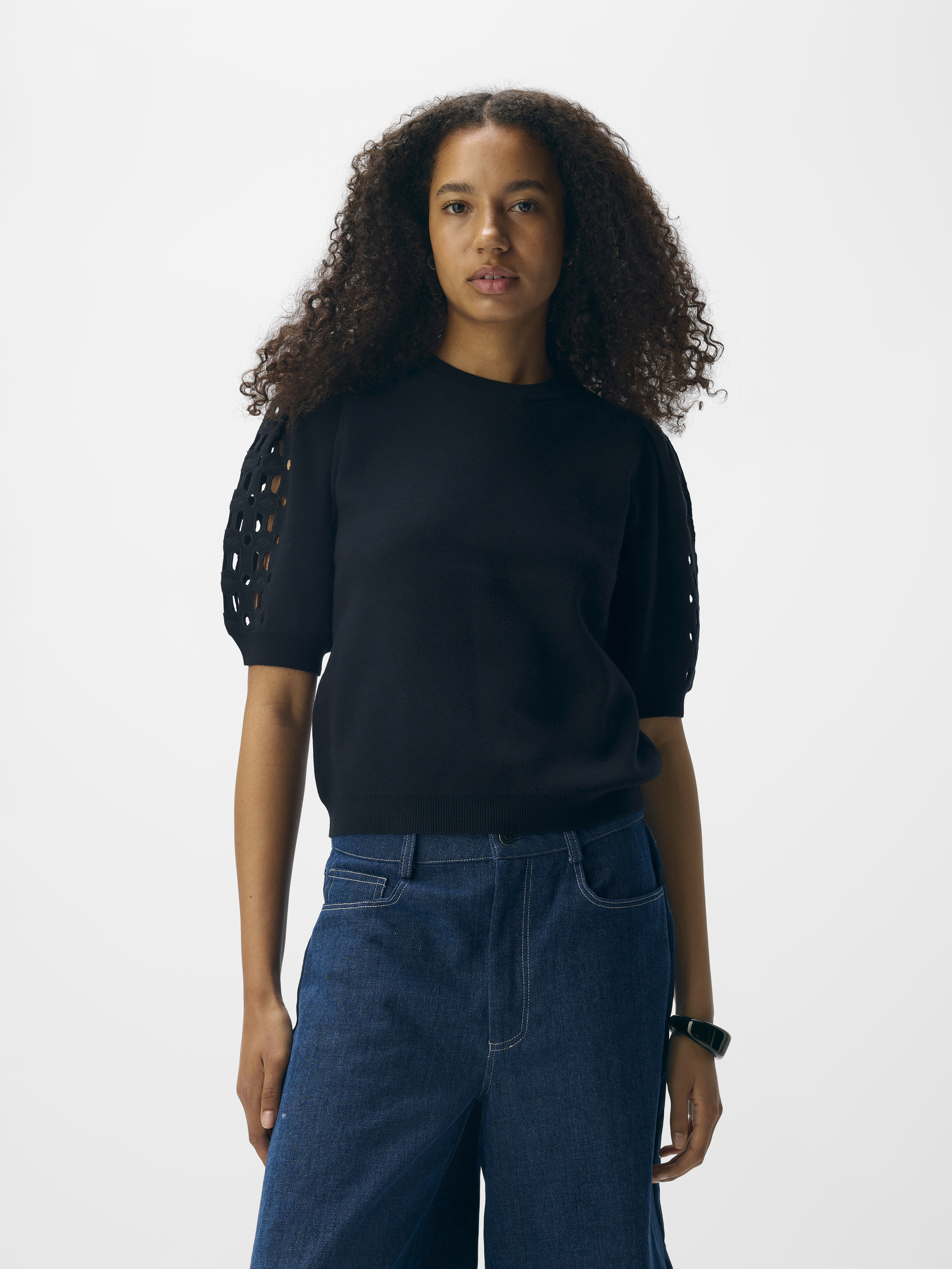 Object Objyuki s/s re knit pullover noos