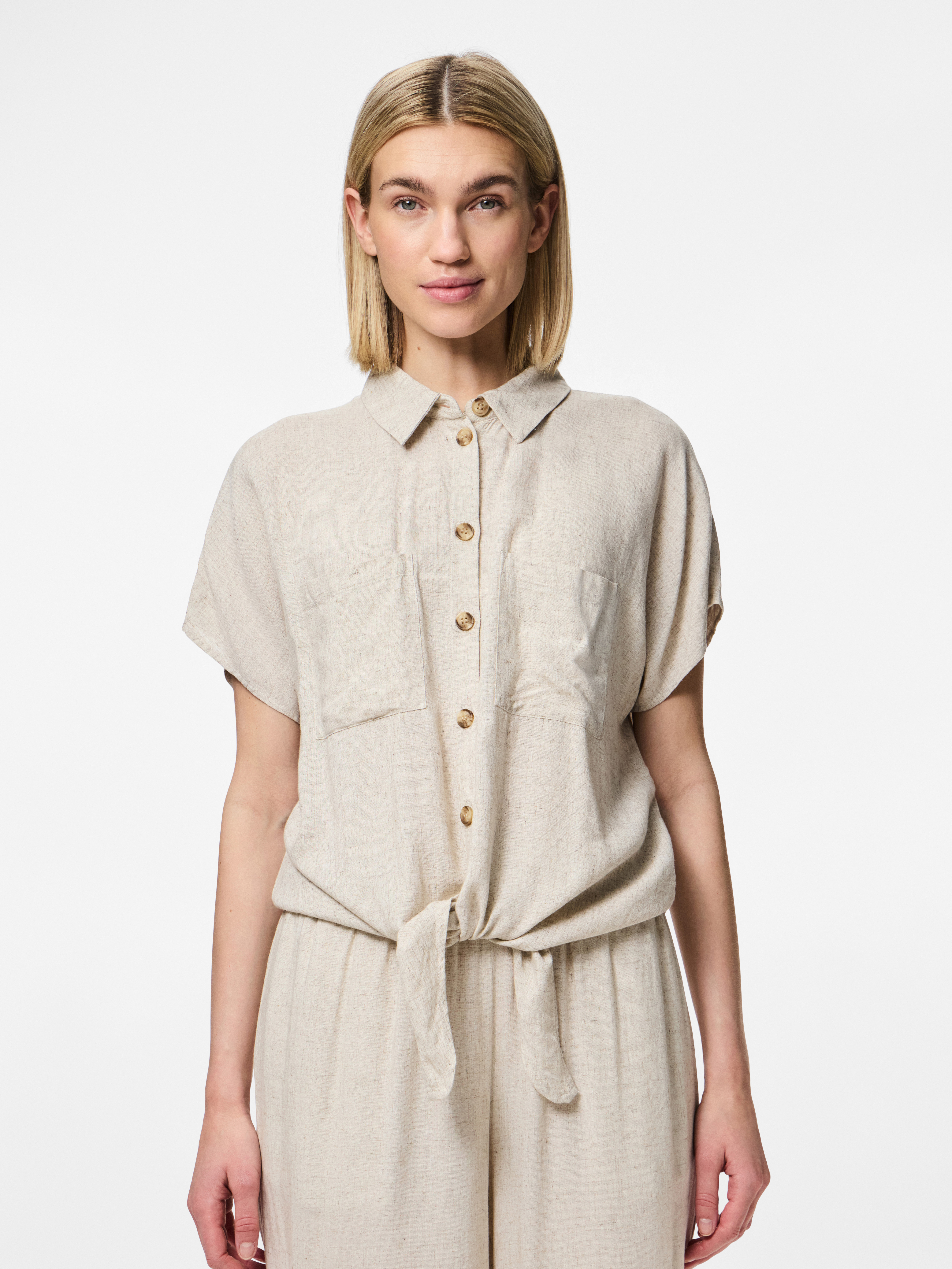 Pieces Pcpia ss tie shirt wvn noos