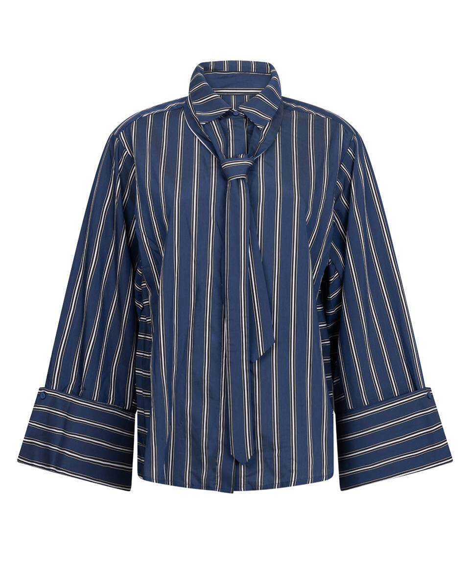 Aaiko Blouse lange mouw elda blue stripe