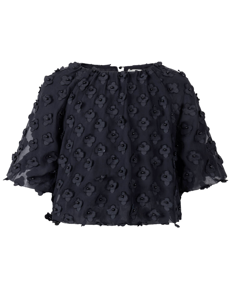 AI&KO Top lange mouw delany flower pes