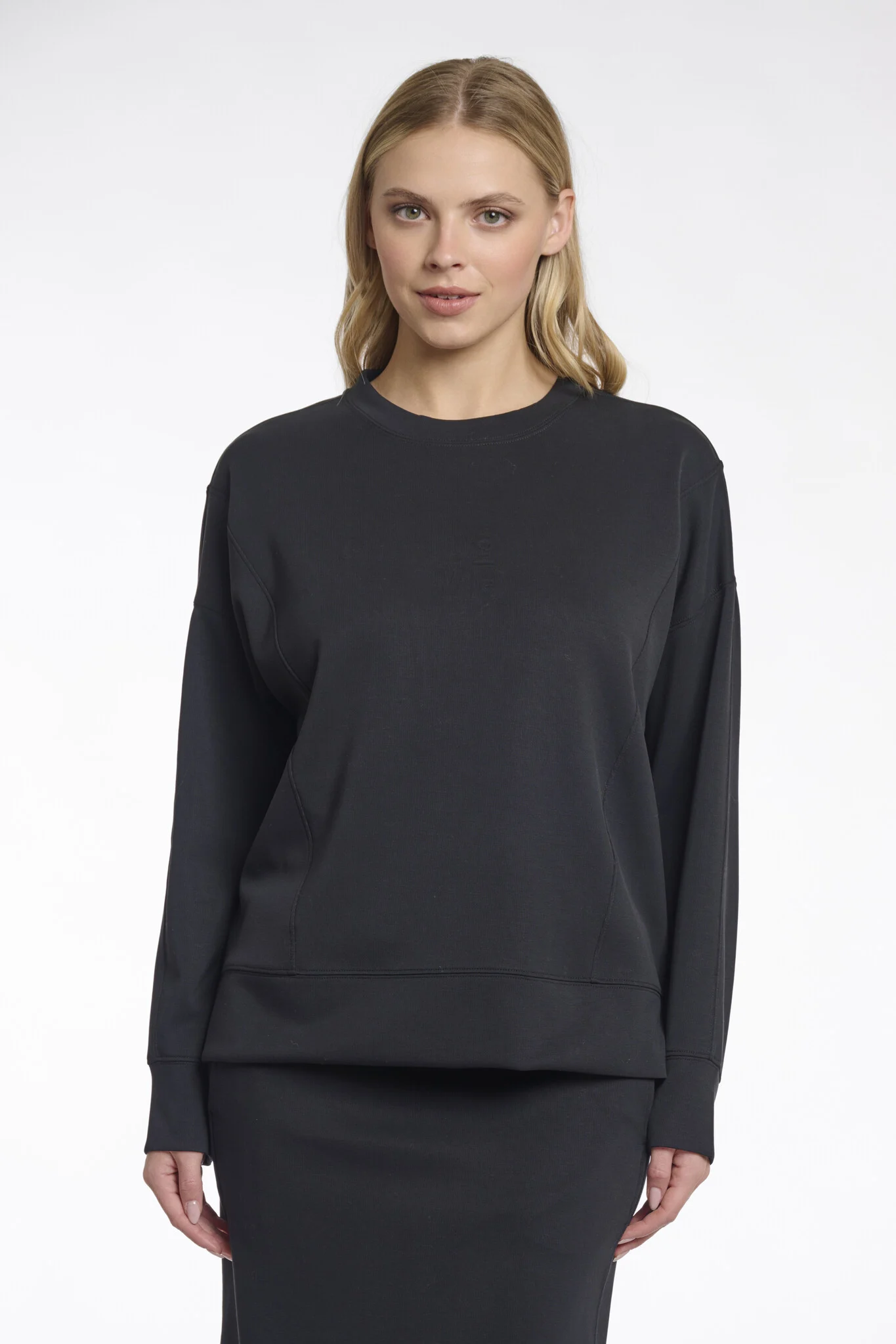 Rino & Pelle Yfke.7002511 rino en pelle pullover with embossing artwork black
