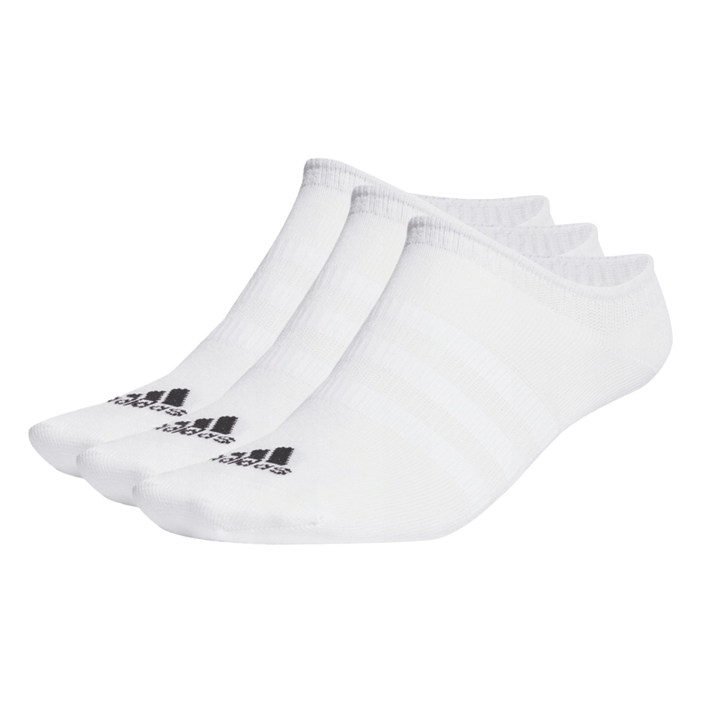 Adidas Uniseks adult dunne en lichte no-show sokken (set van 3)