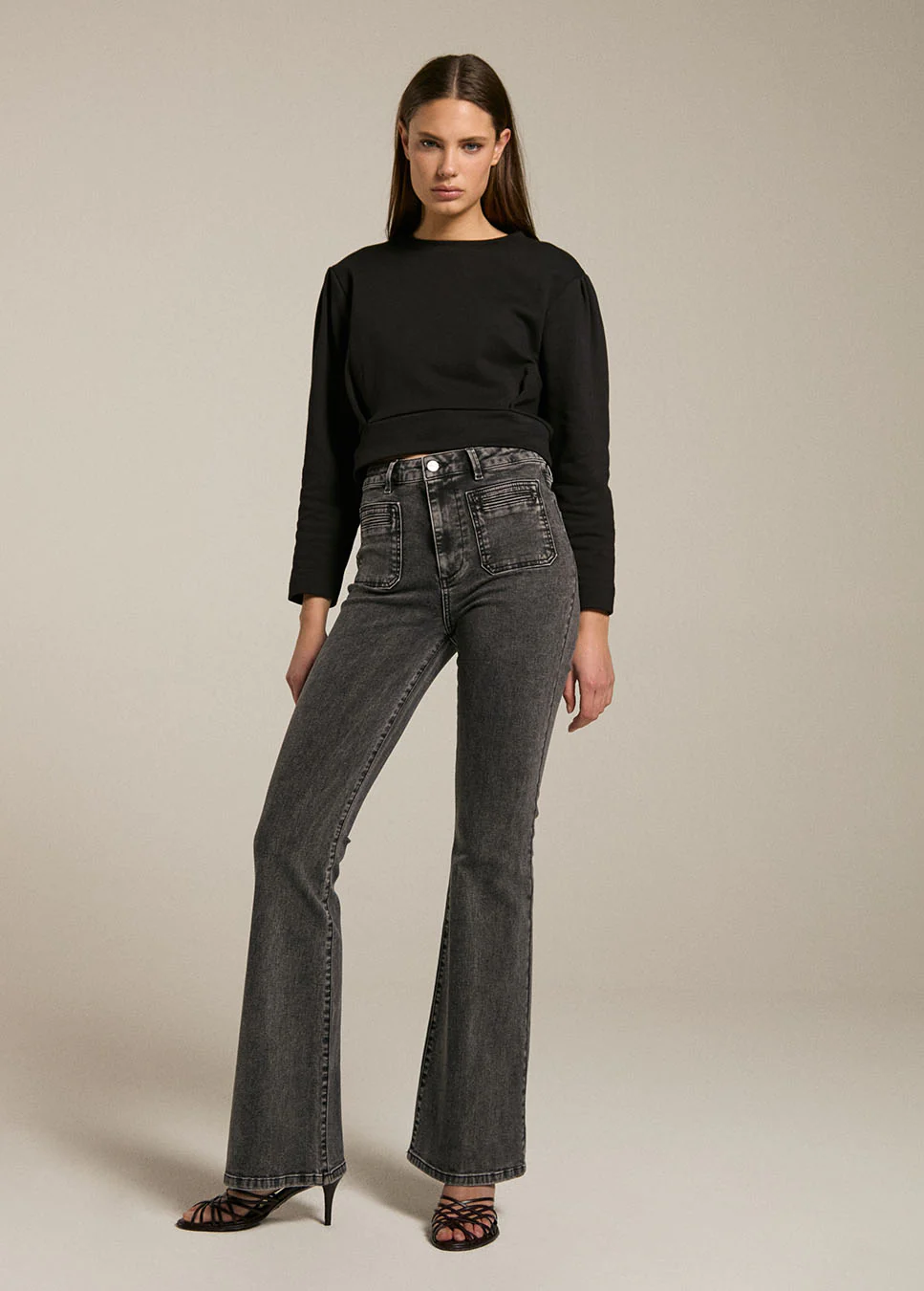 Homage to Denim Homage jane flared jeans h pockets