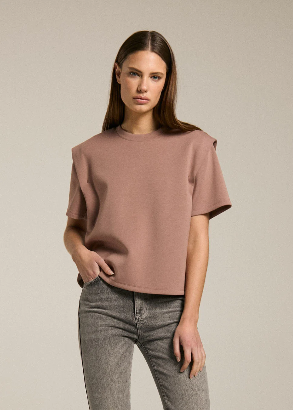 Homage to Denim Homage top h shoulder detail