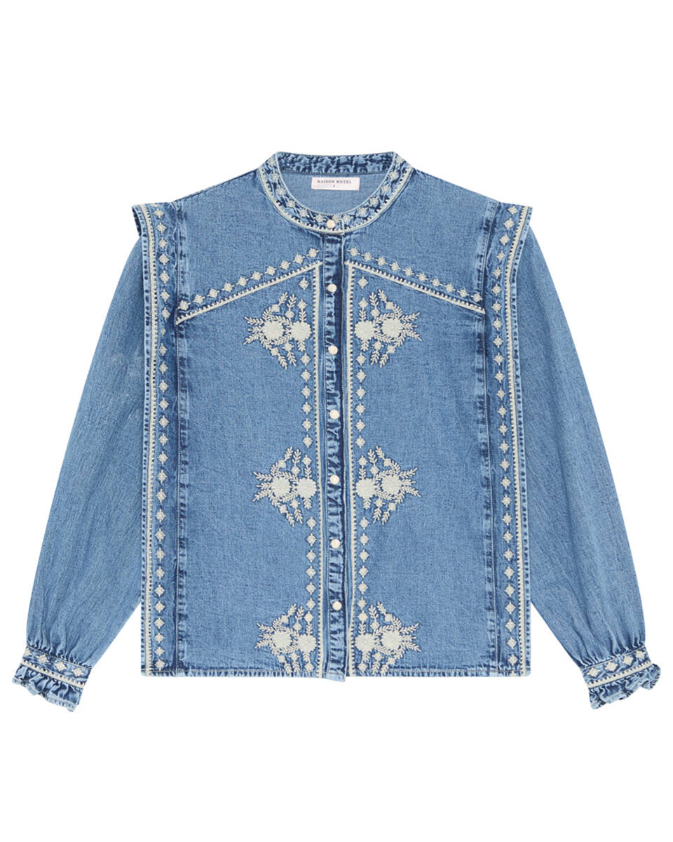 Maison Hotel Blouse lange mouw narciso